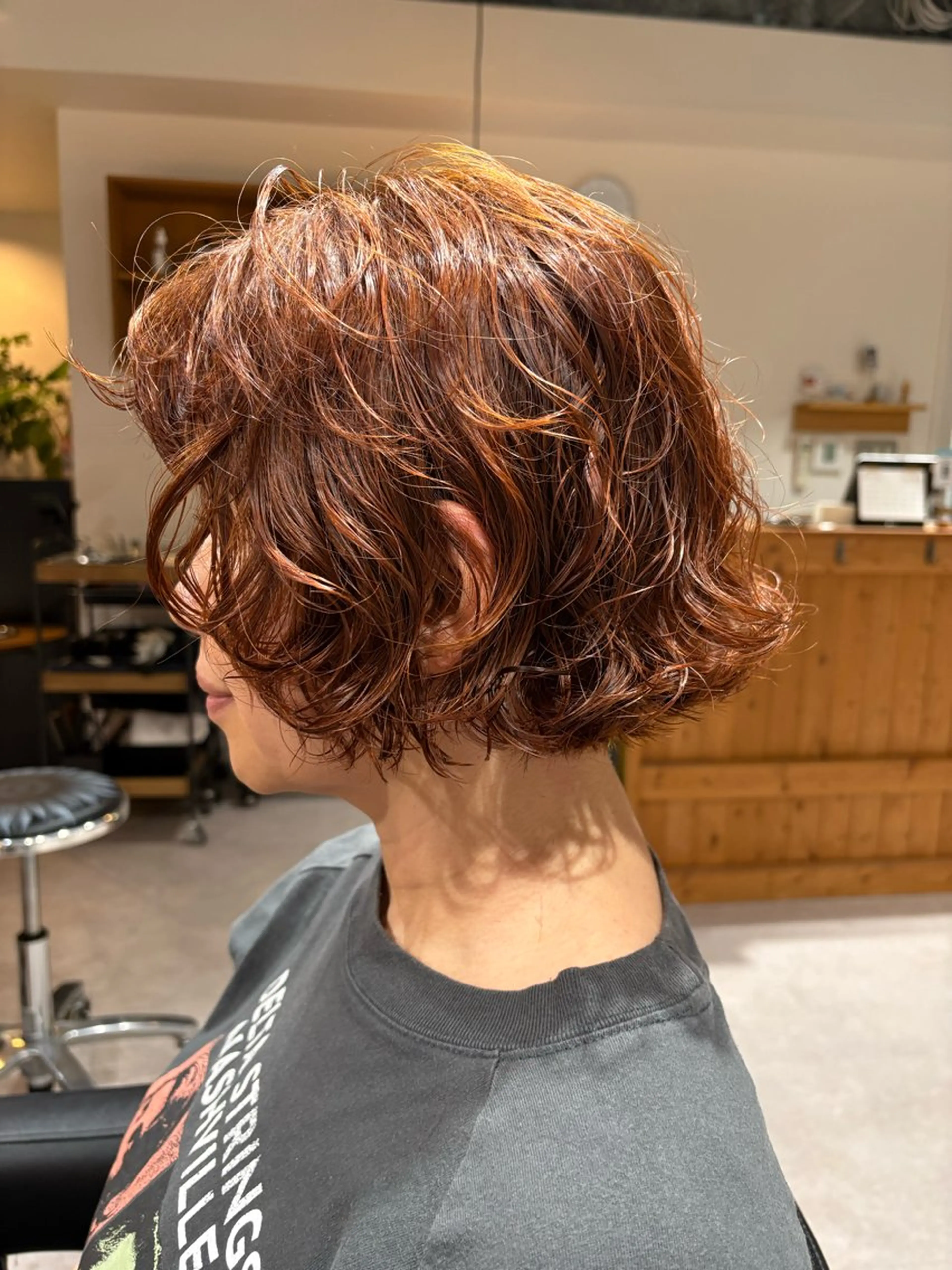 ミディアム カラー パーマ オレンジ カット ヘアカラー iroha/ n.w.h🎀のヘアスタイル