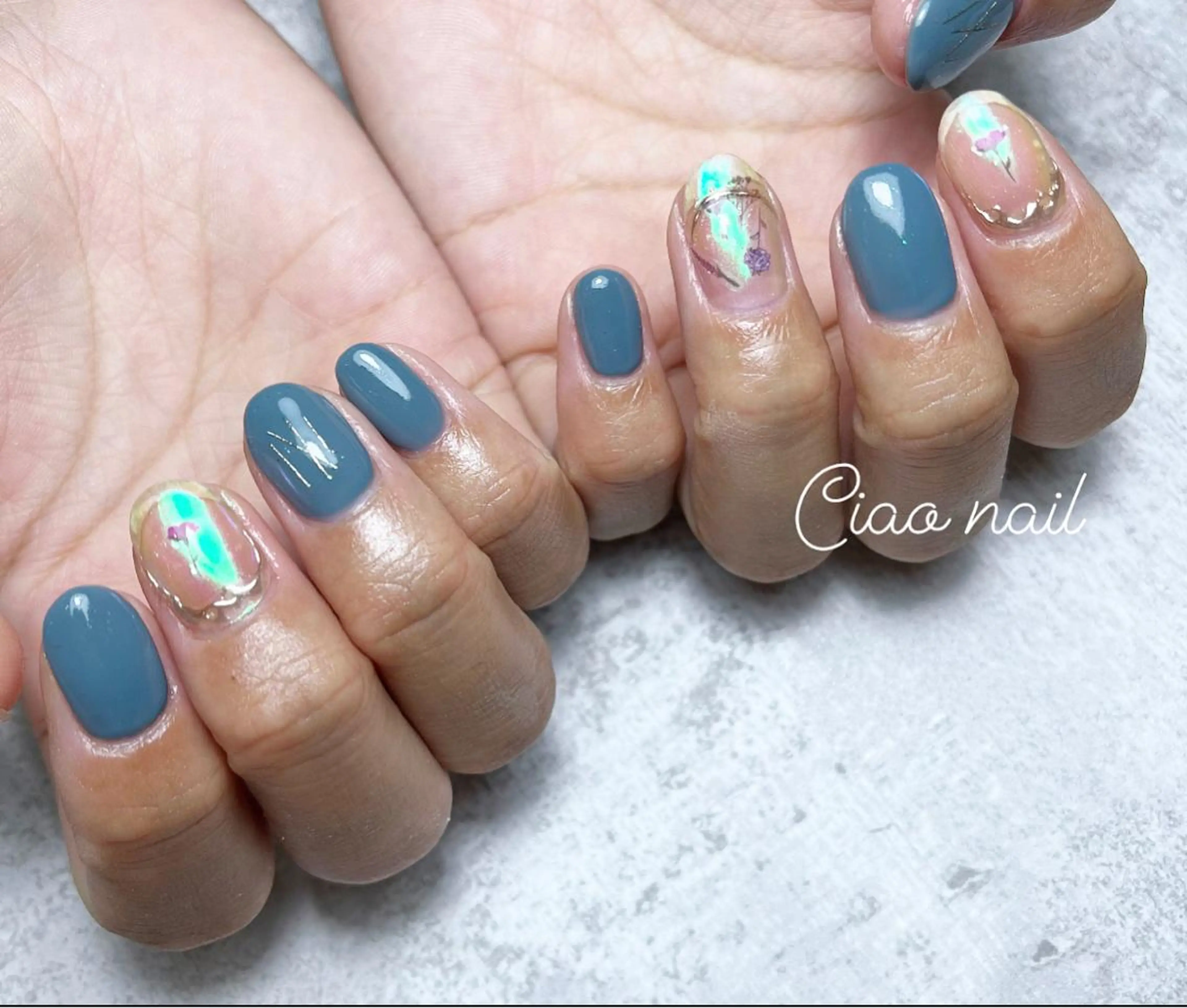 ネイル オーロラネイル #Amin nail salonのネイルデザイン