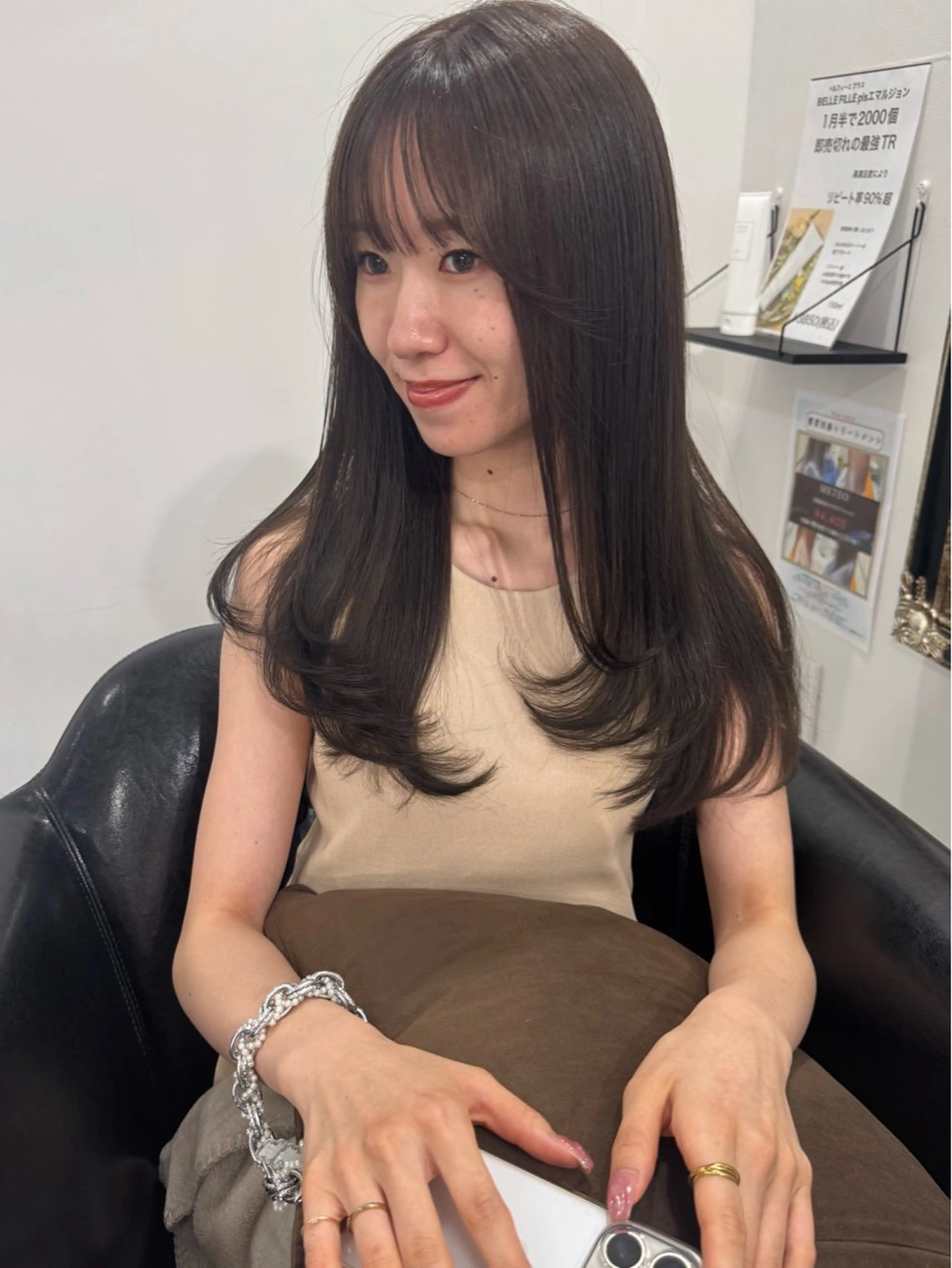 ロング カラー ベージュカラー ショコラベージュ レイヤーカット 櫻井 桃子のヘアスタイル