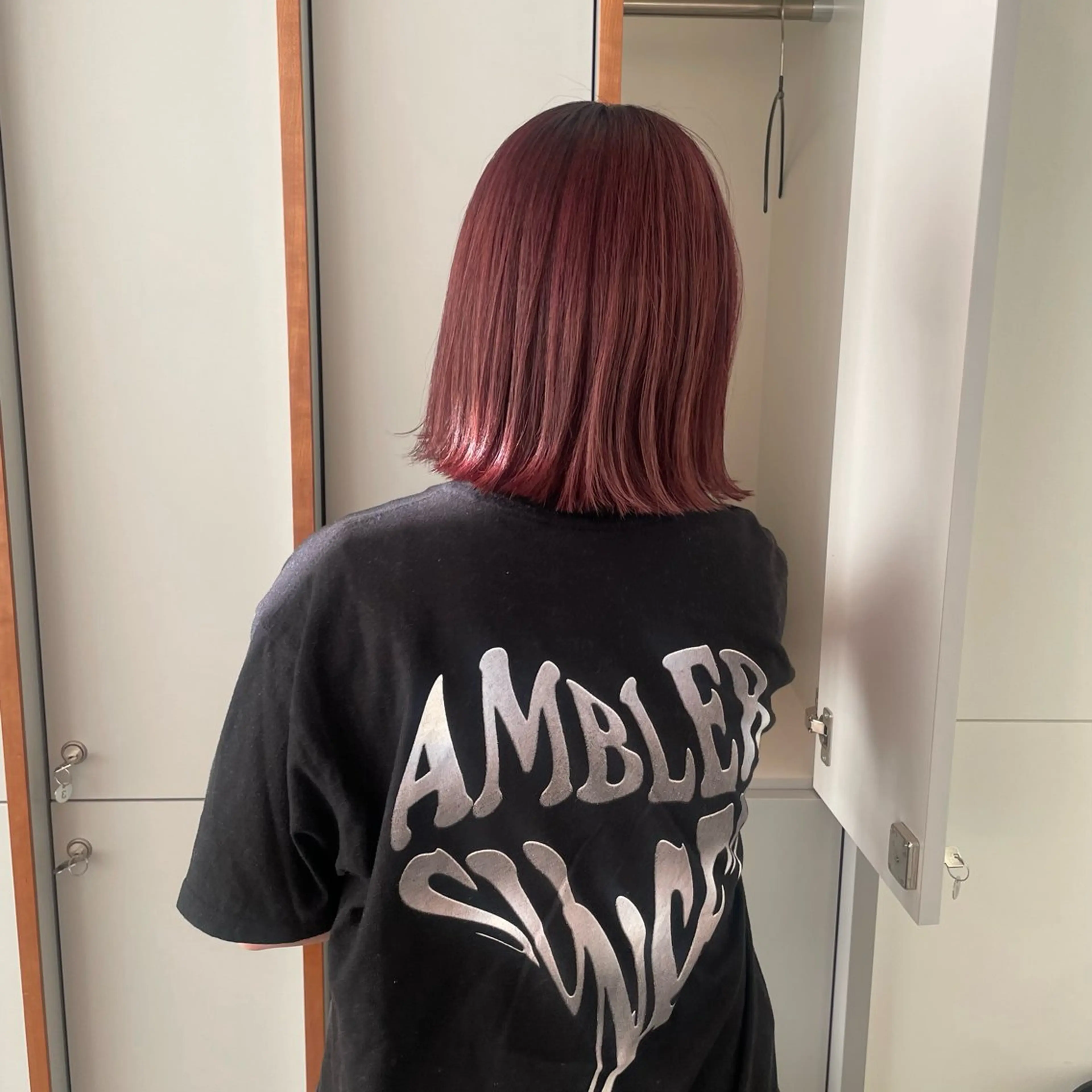 ミディアム カラー ベージュカラー ブリーチ カシス 透明感カラー ダブルカラー 髪質改善カラー/ボブ 🌻Mutsumiのヘアスタイル