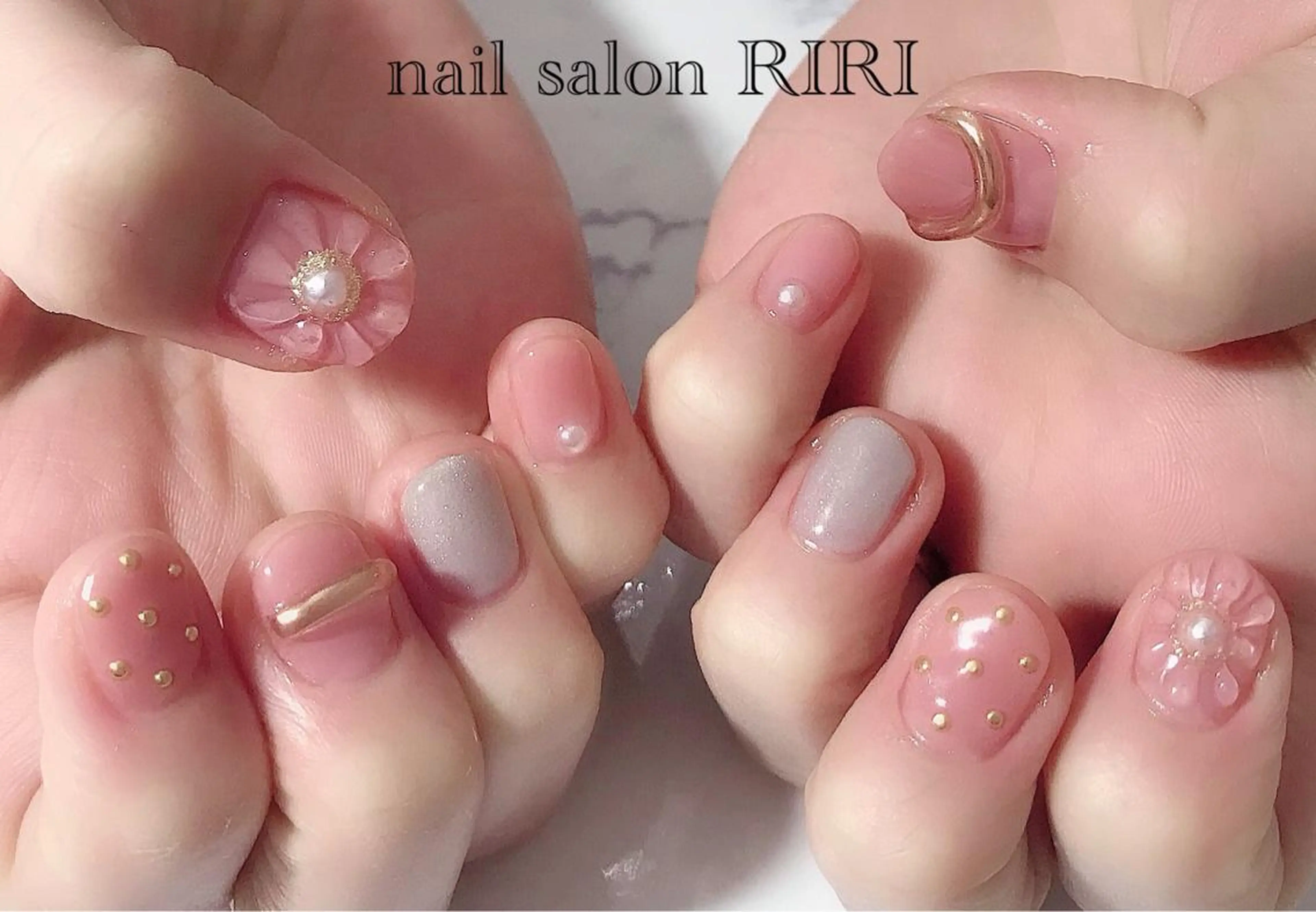 ネイル フラワーネイル ぷっくりネイル private  nail  salon RIRI所属・RIRI リリのネイルデザイン