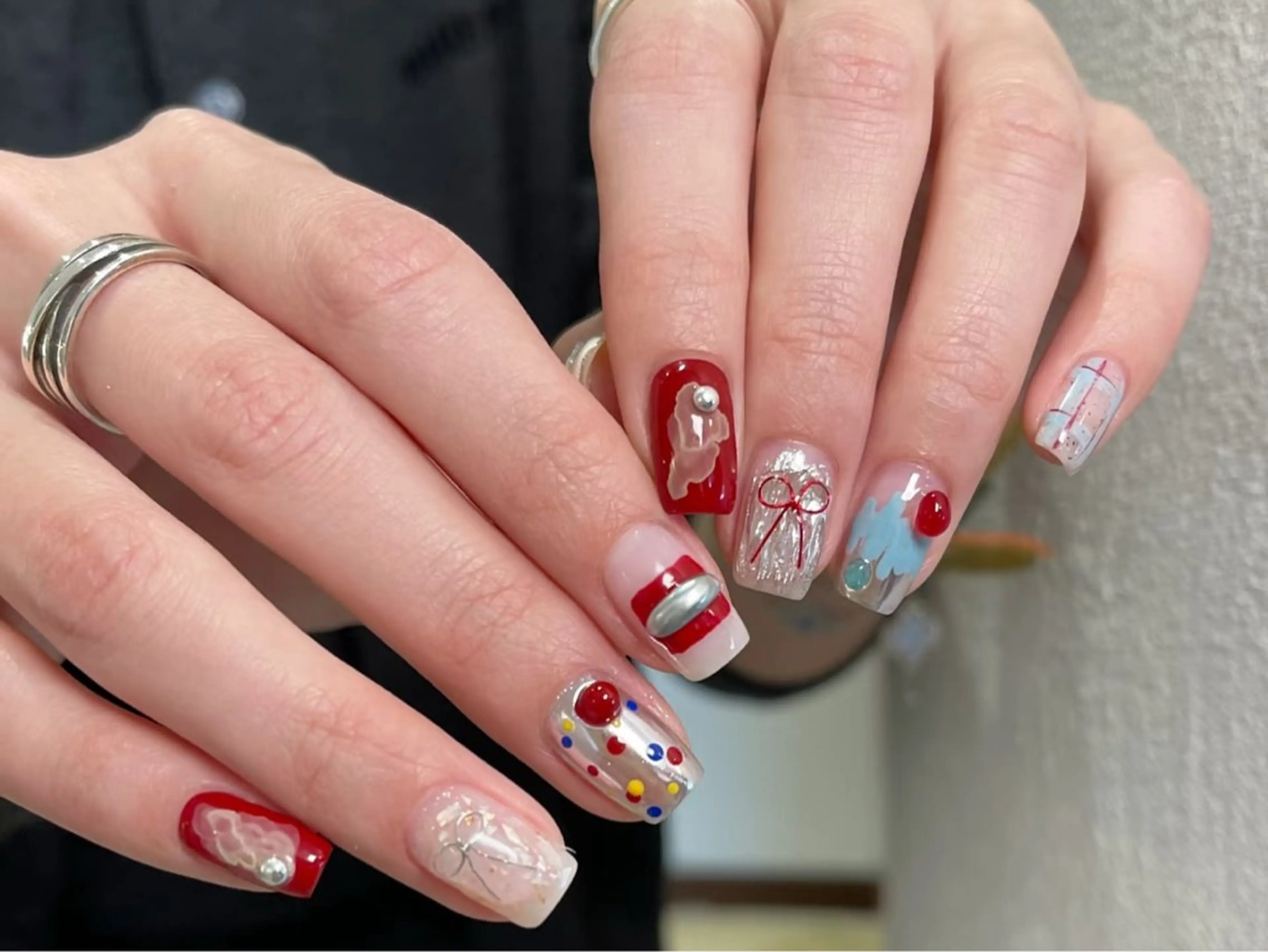 ネイル アートネイル オーロラネイル チークネイル フレンチネイル ガラスフレンチ ハンドネイル 🎀🎀YooLi Nail Salonのネイルデザイン