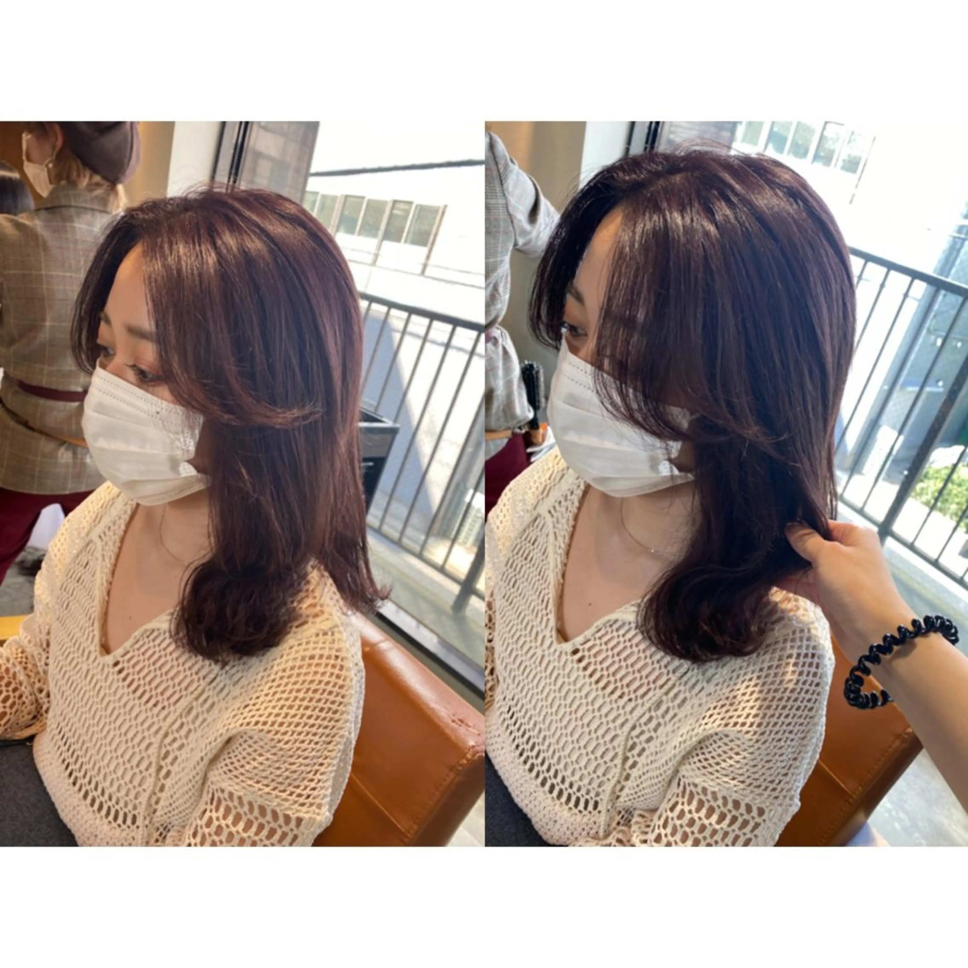 カラー ブリーチ カット トリートメント 🐻結んで可愛い hair EMI🐻のヘアスタイル