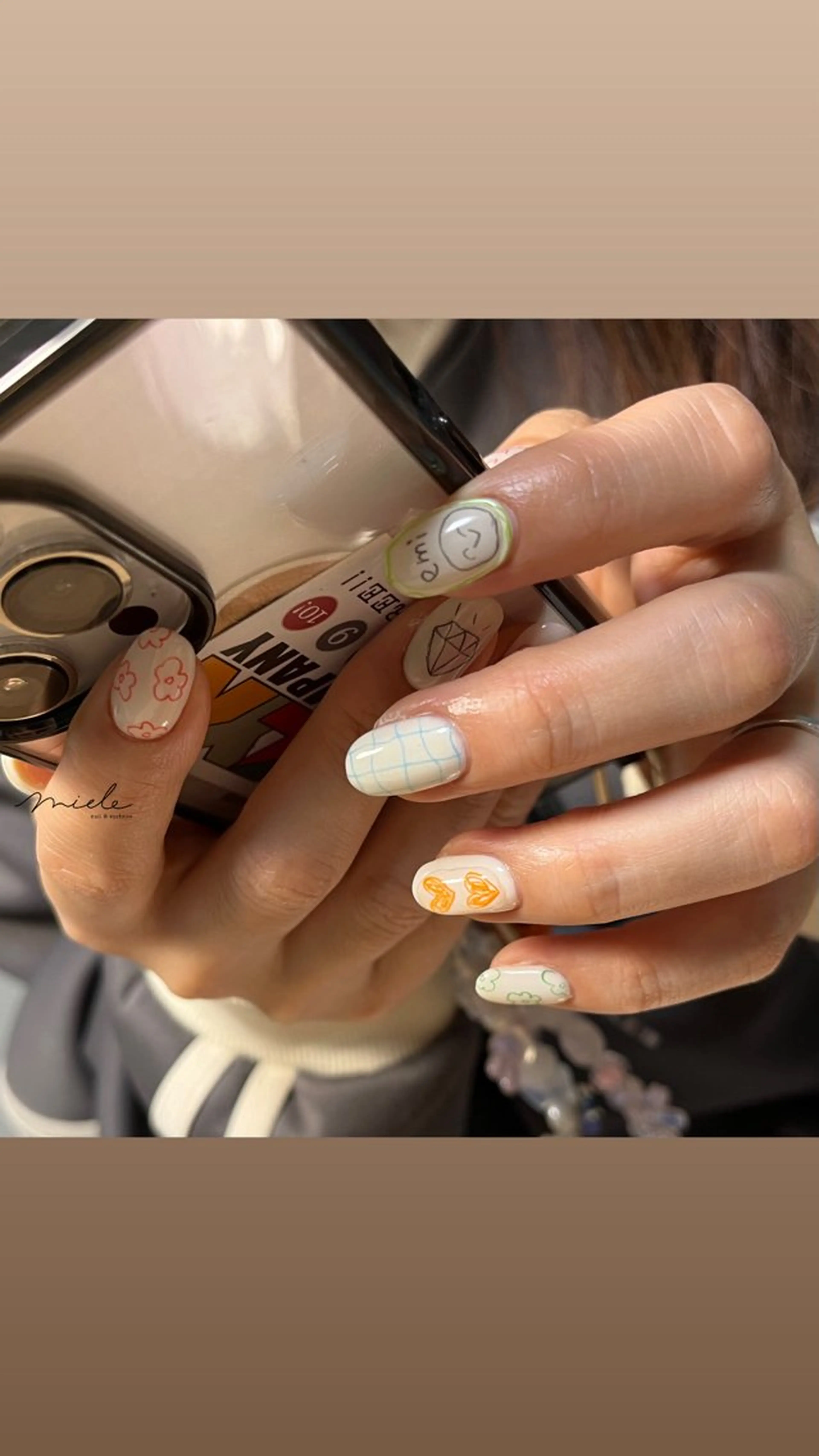 ネイル ハンドネイル miele【ミエレ】 海外シンプルデザインのネイルデザイン