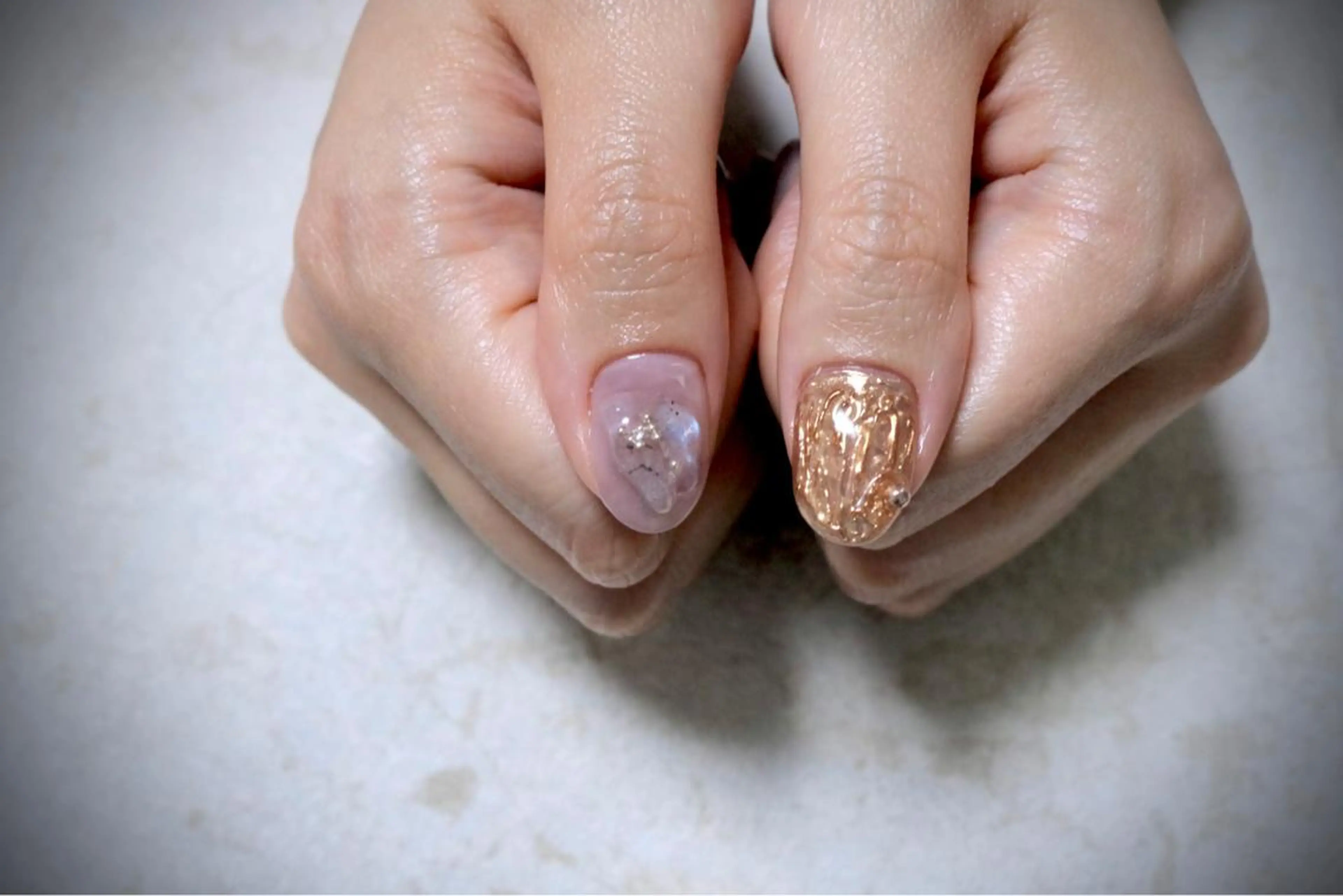 ネイル オーロラネイル カジュアル フラッシュネイル ジェルネイル ラメ(グリッター) ハンドネイル MH Nailのネイルデザイン