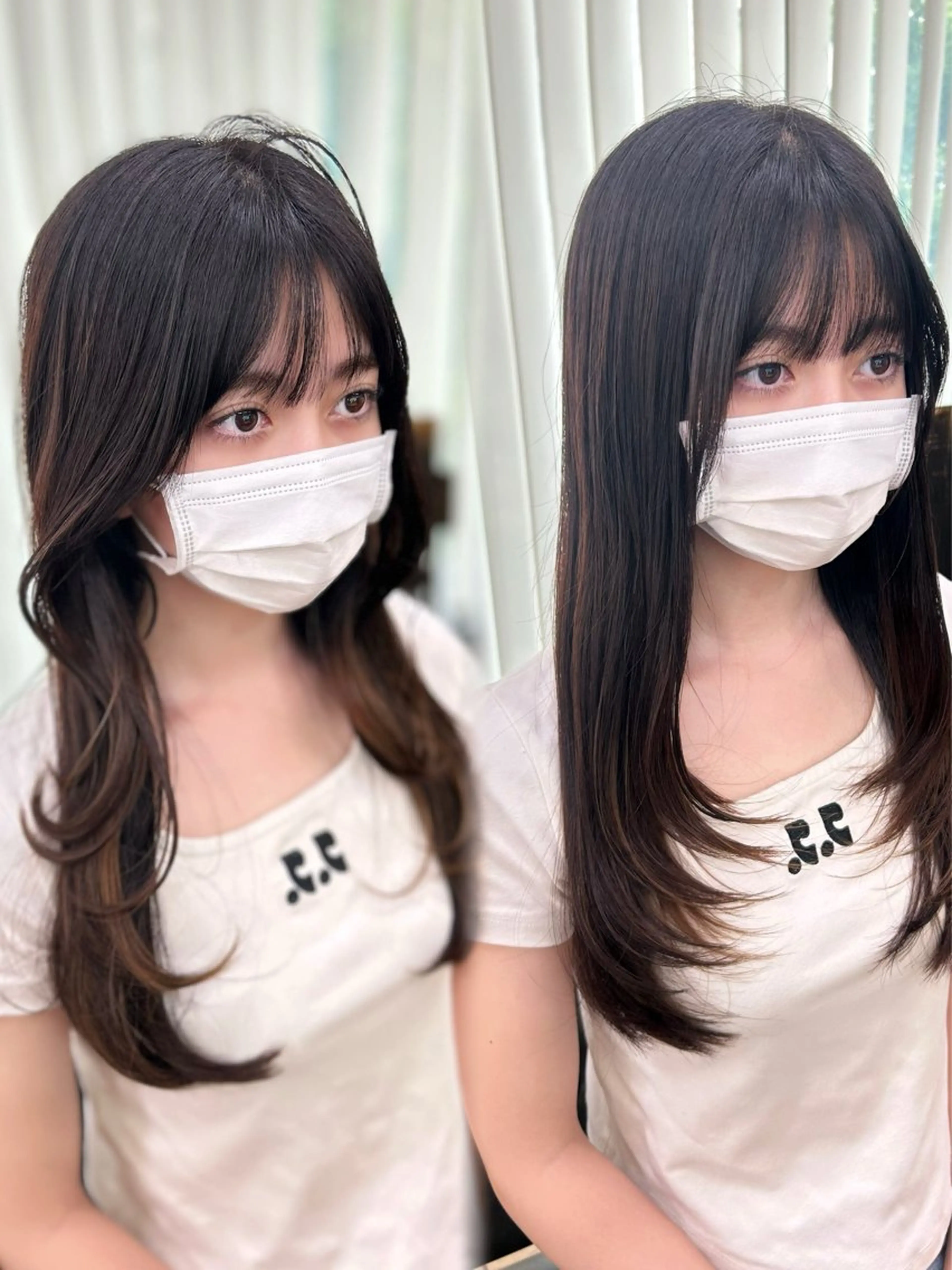 ロング ブリーチなしWカラー /レイヤー/セイナのヘアスタイル