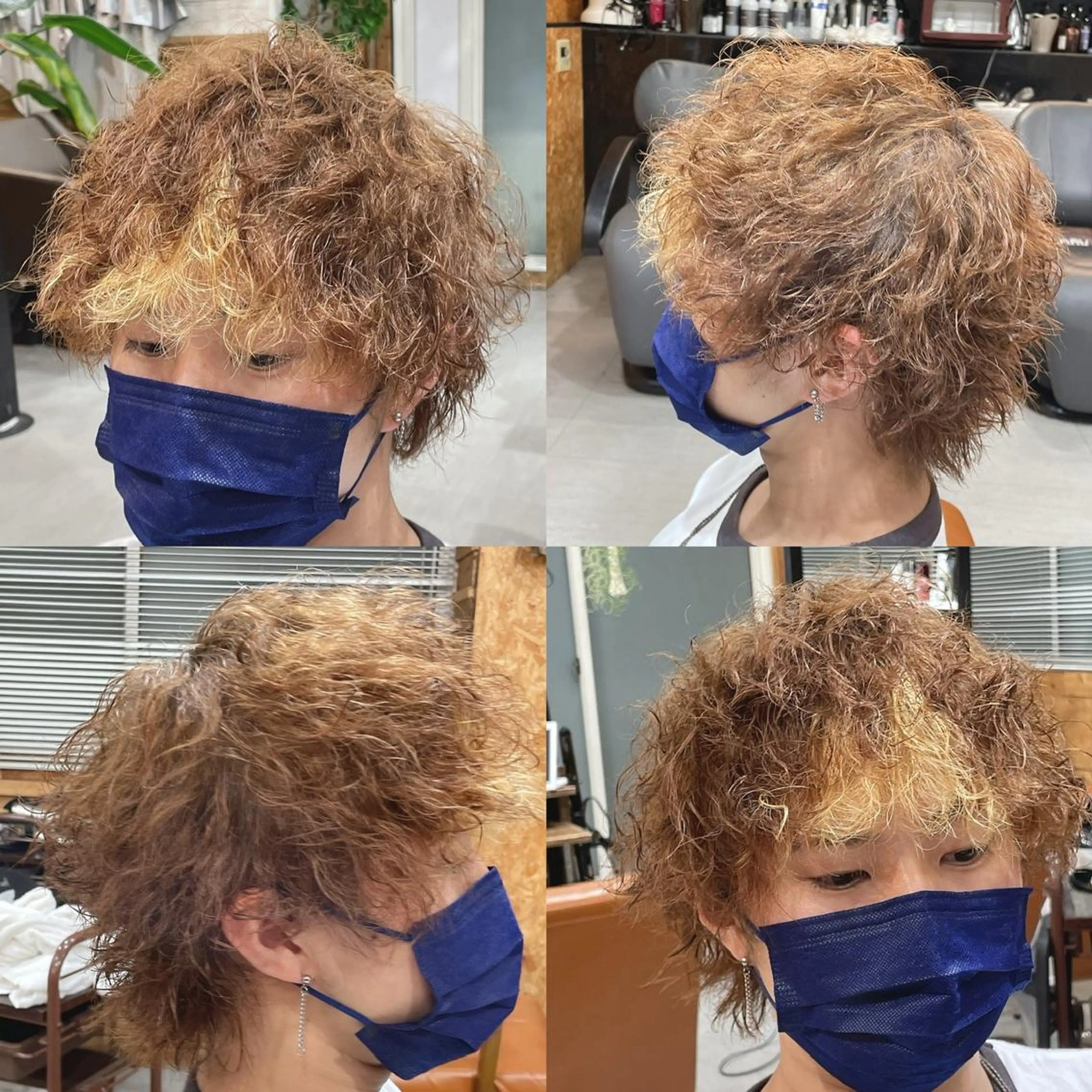 ショート メンズ メンズブリーチ メンズパーマ トリートメント かんばら りょーいのヘアスタイル