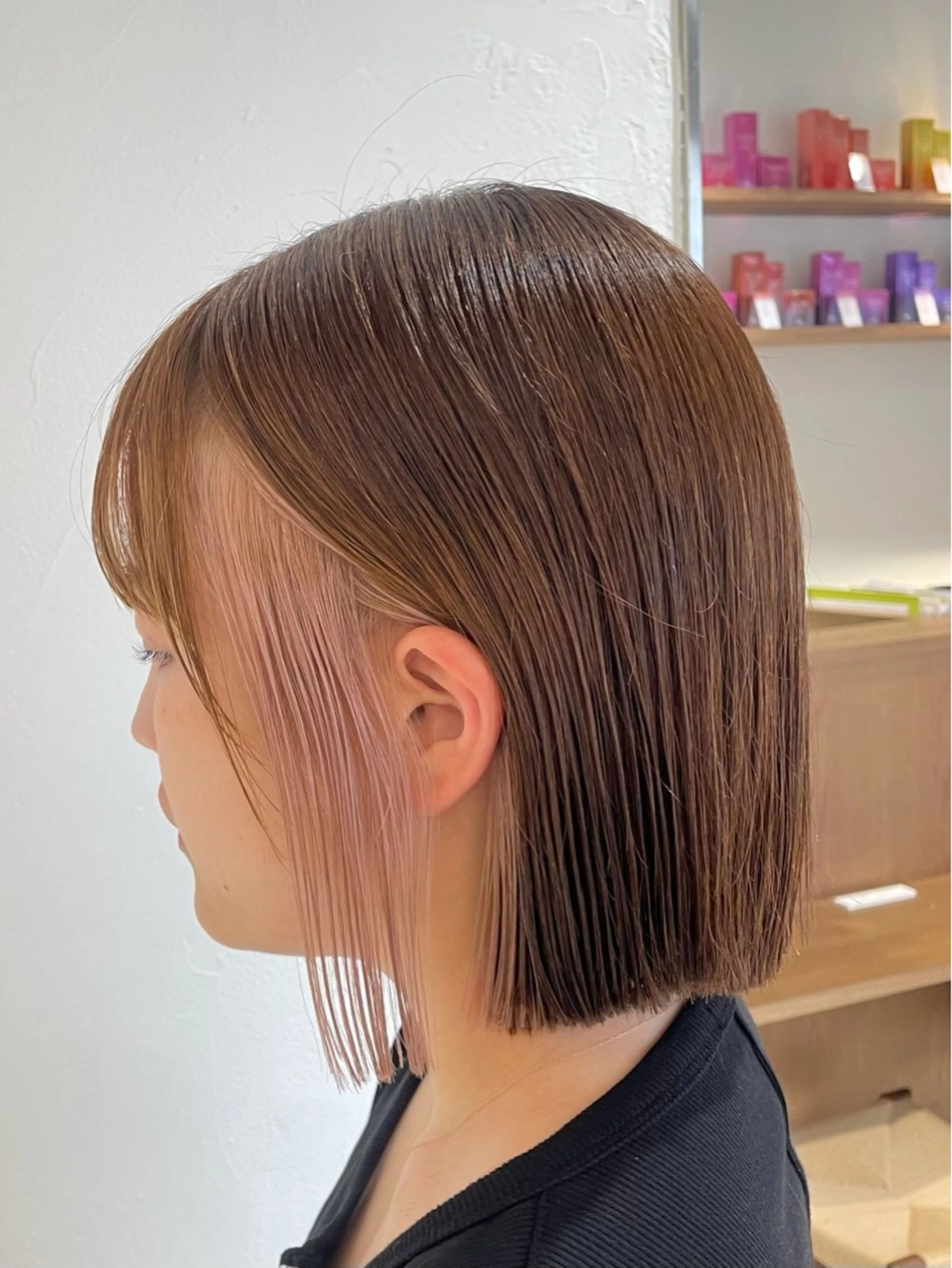 ショート カラー ブリーチ インナーカラー ヘアカラー ボブ/インナーカラー /眉毛/Miyuのヘアスタイル