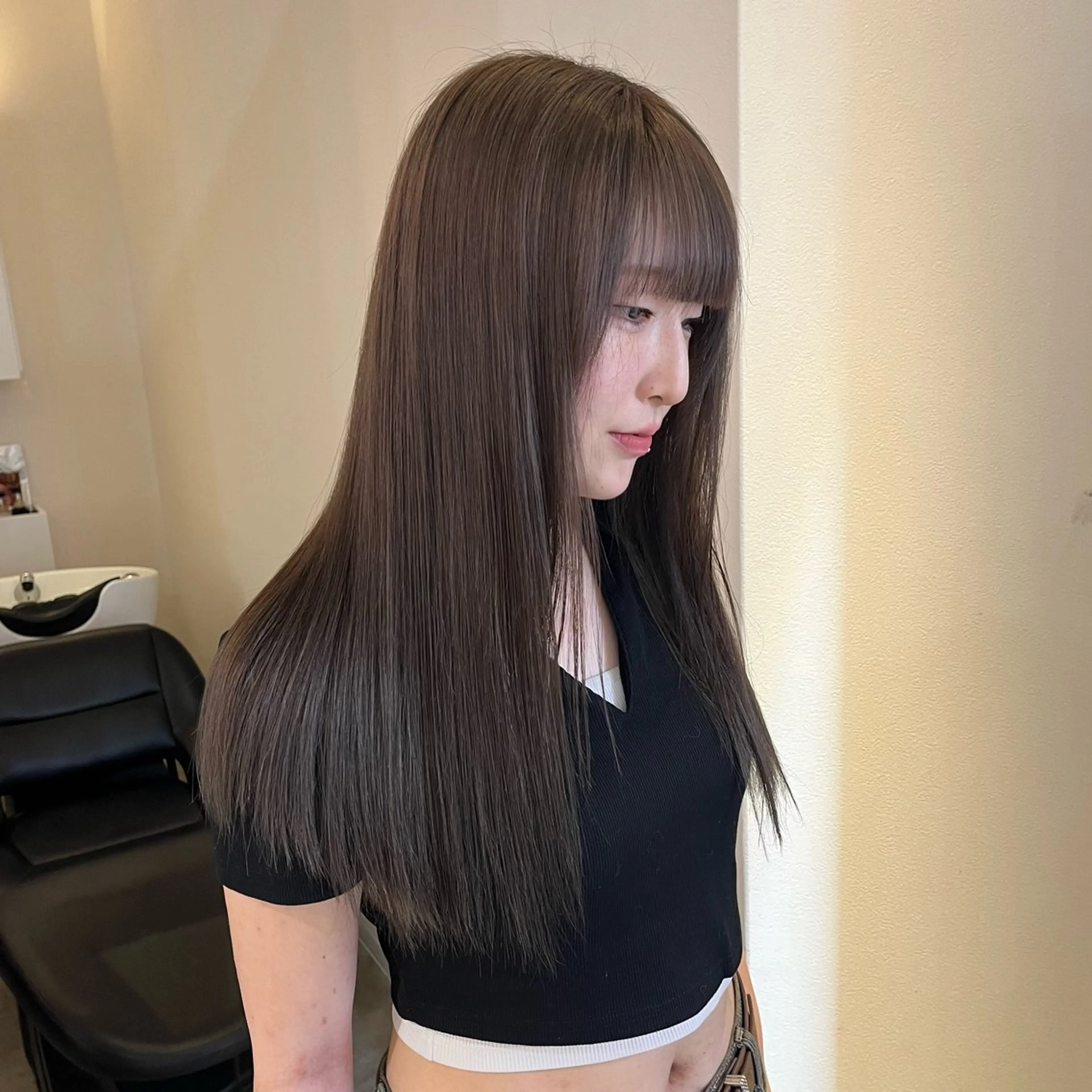 ロング カラー ヘアカラー トリートメント 梅田/髪質改善カラー ❄︎ mikiのヘアスタイル