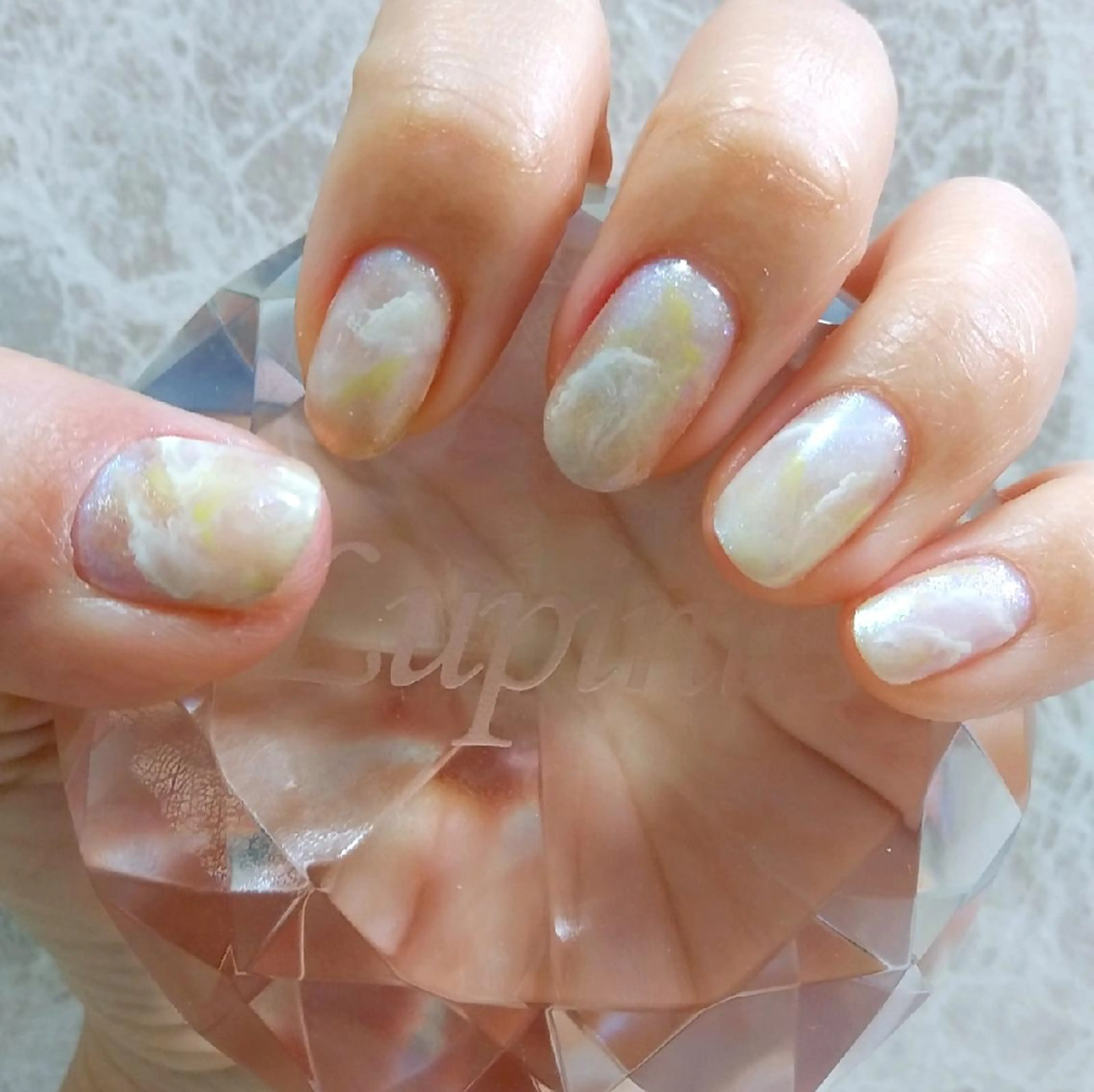 ネイル ニュアンスネイル 春ネイル 黄色 ハンドネイル フットネイル Lupinus ルピナスのネイルデザイン