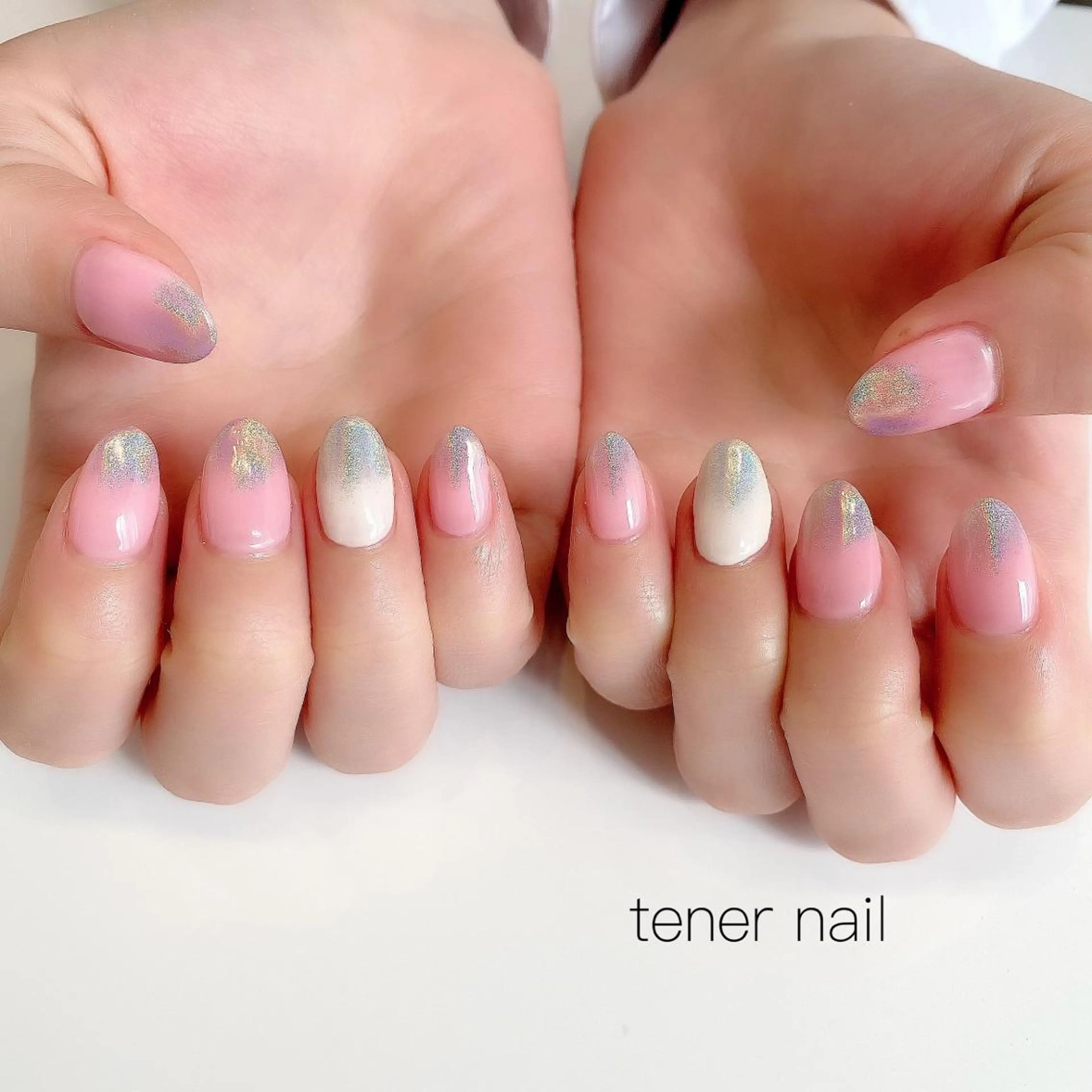 ネイル ピンク ホワイト テネルネイル tener nailのネイルデザイン