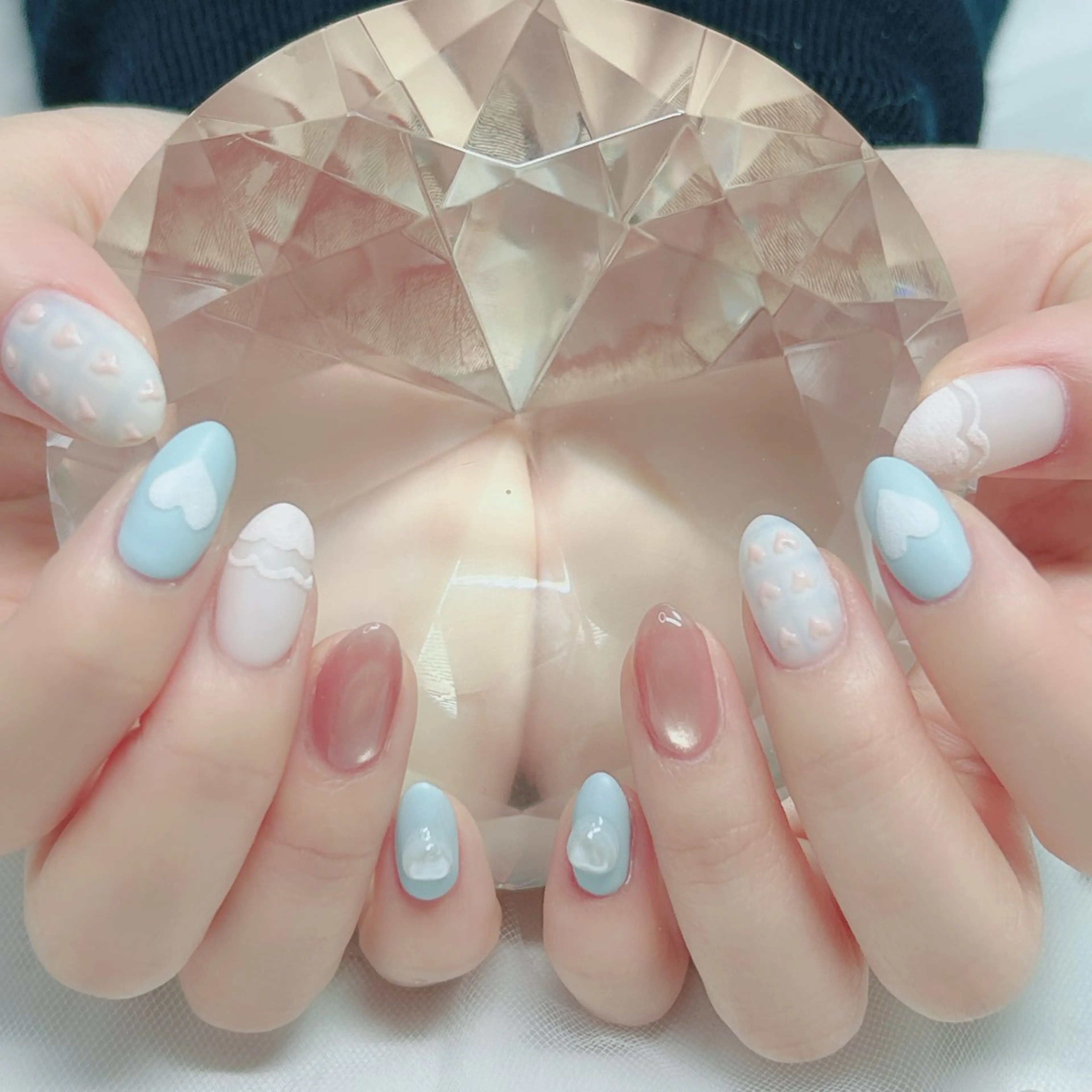 ネイル アニマル柄 アートネイル フレンチネイル ジェルネイル ガーリー ハンドネイル Cute Tips nailのネイルデザイン