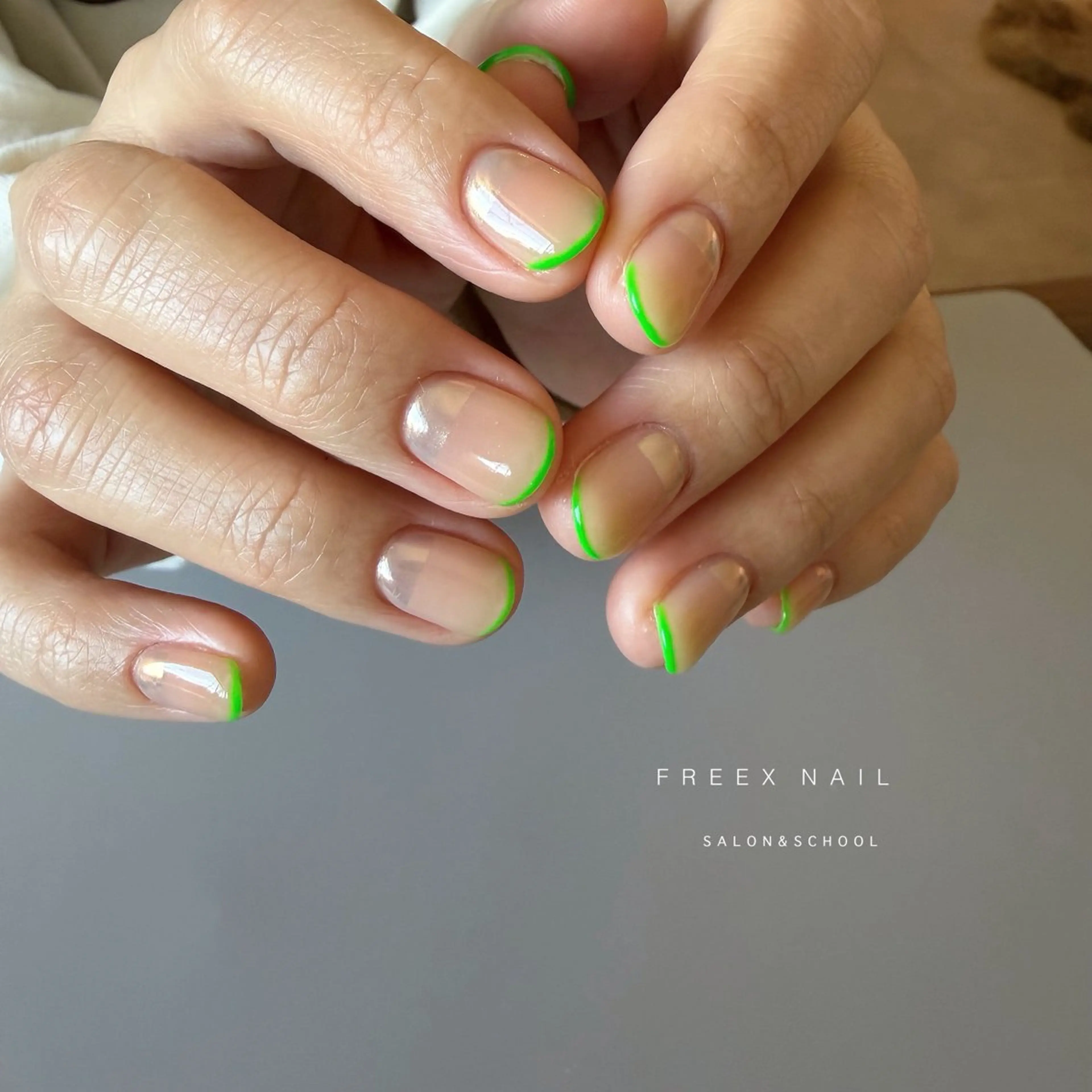 ネイル フレンチネイル ハンドネイル ハンドケア freex nail /ニュアンス/個性派のネイルデザイン