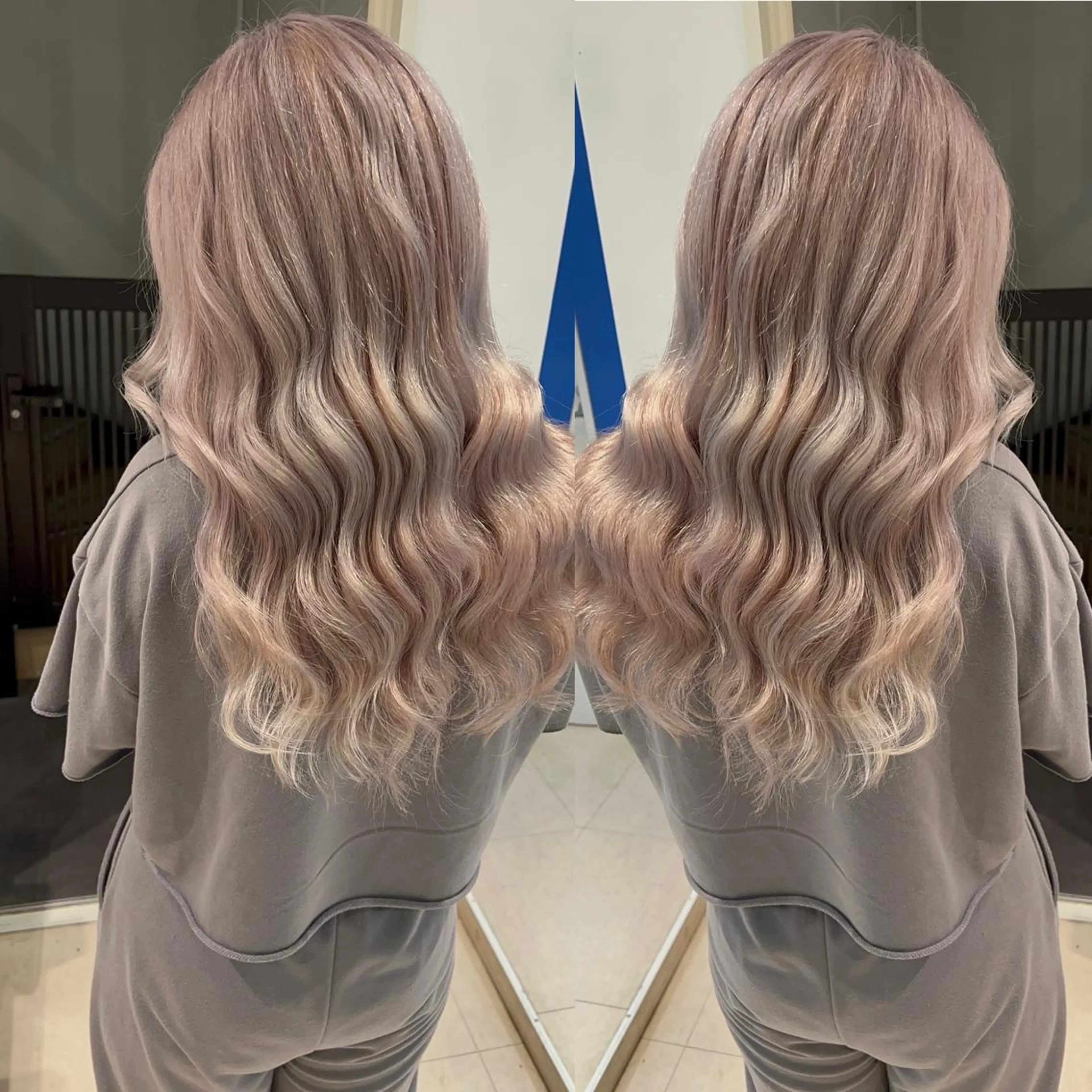 セミロング カラー ヘアアレンジ 🔥ハイトーンカラー ギャルNAOKI🔥のヘアスタイル