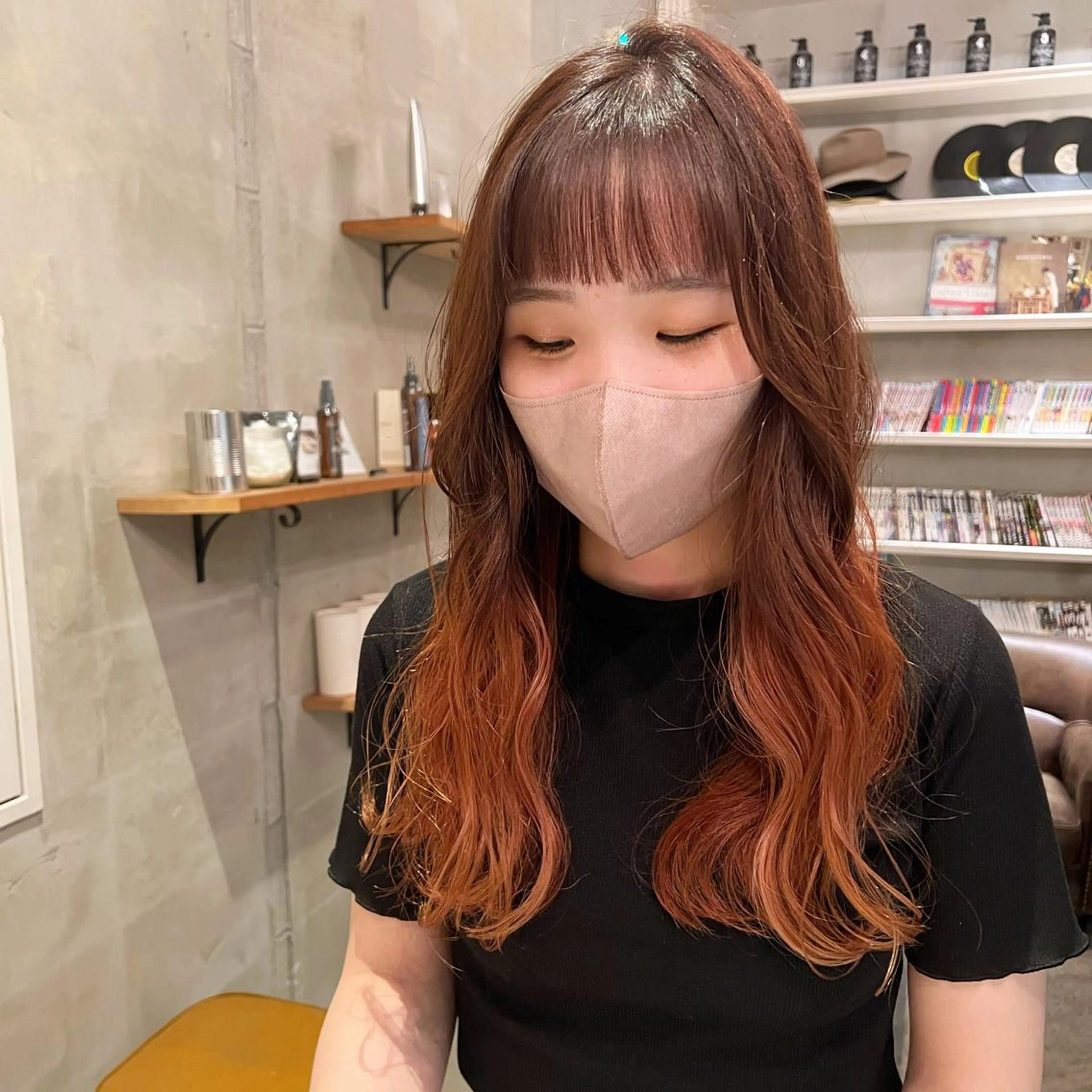 セミロング カラー グラデーションカラー "小顔カット" Fuko.のヘアスタイル