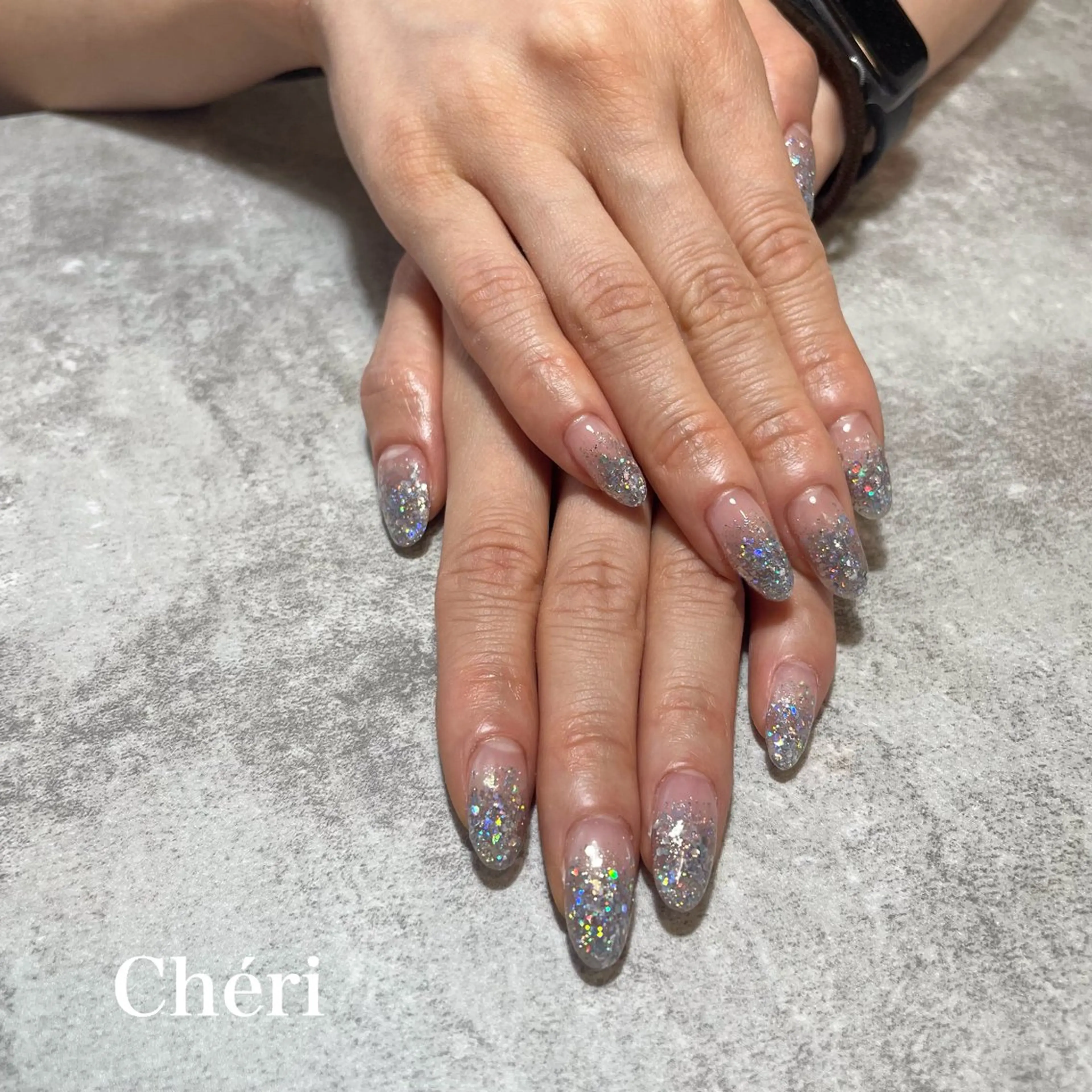 ネイル グラデーション ラメ(グリッター) ラメグラデーション Chéri［シェリ］ nail salonのネイルデザイン