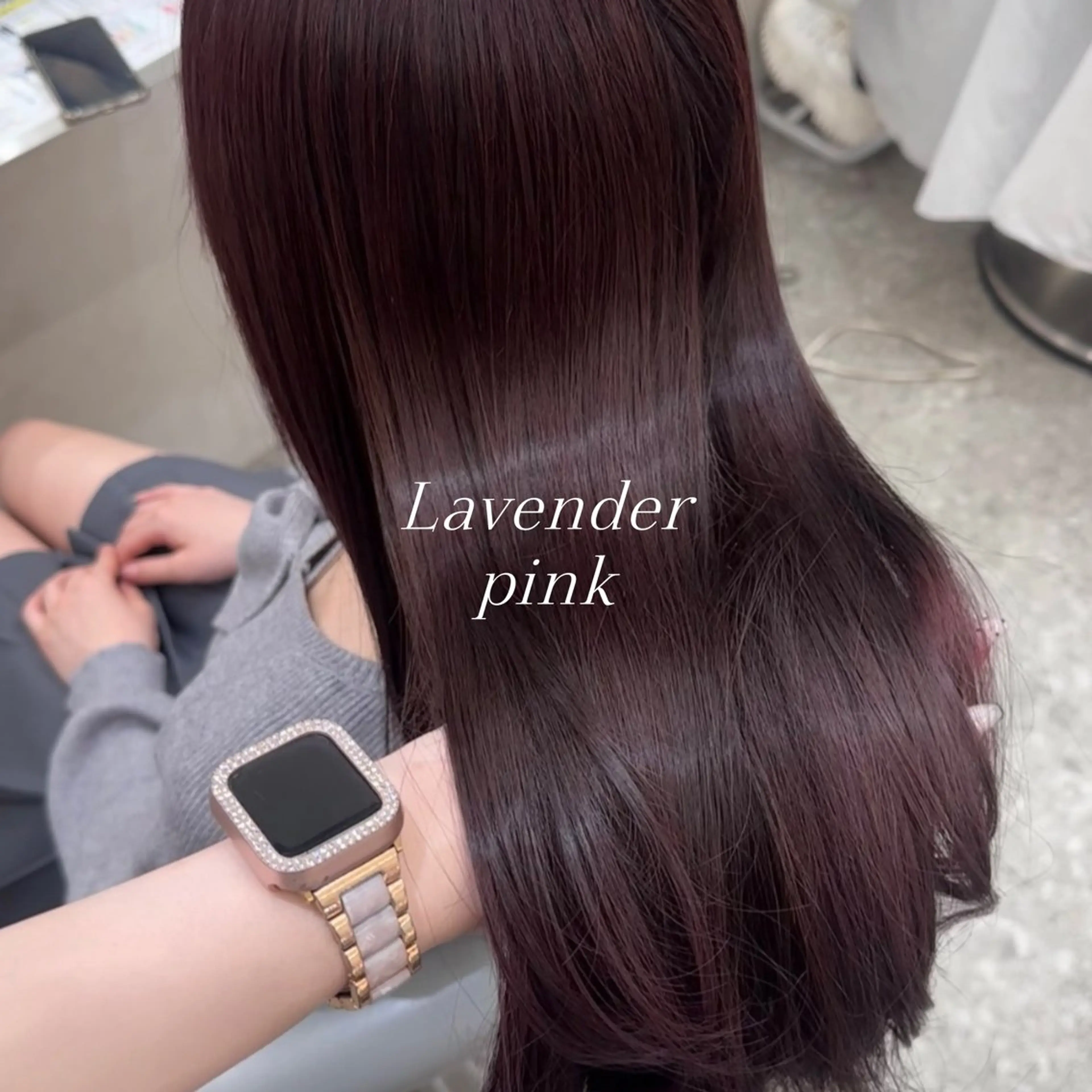 ロング カラー ブリーチ ラベンダーカラー ピンクカラー ピンクラベンダー ヘアカラー トリートメント hina🎀新宿/ エクステ/girlyのヘアスタイル