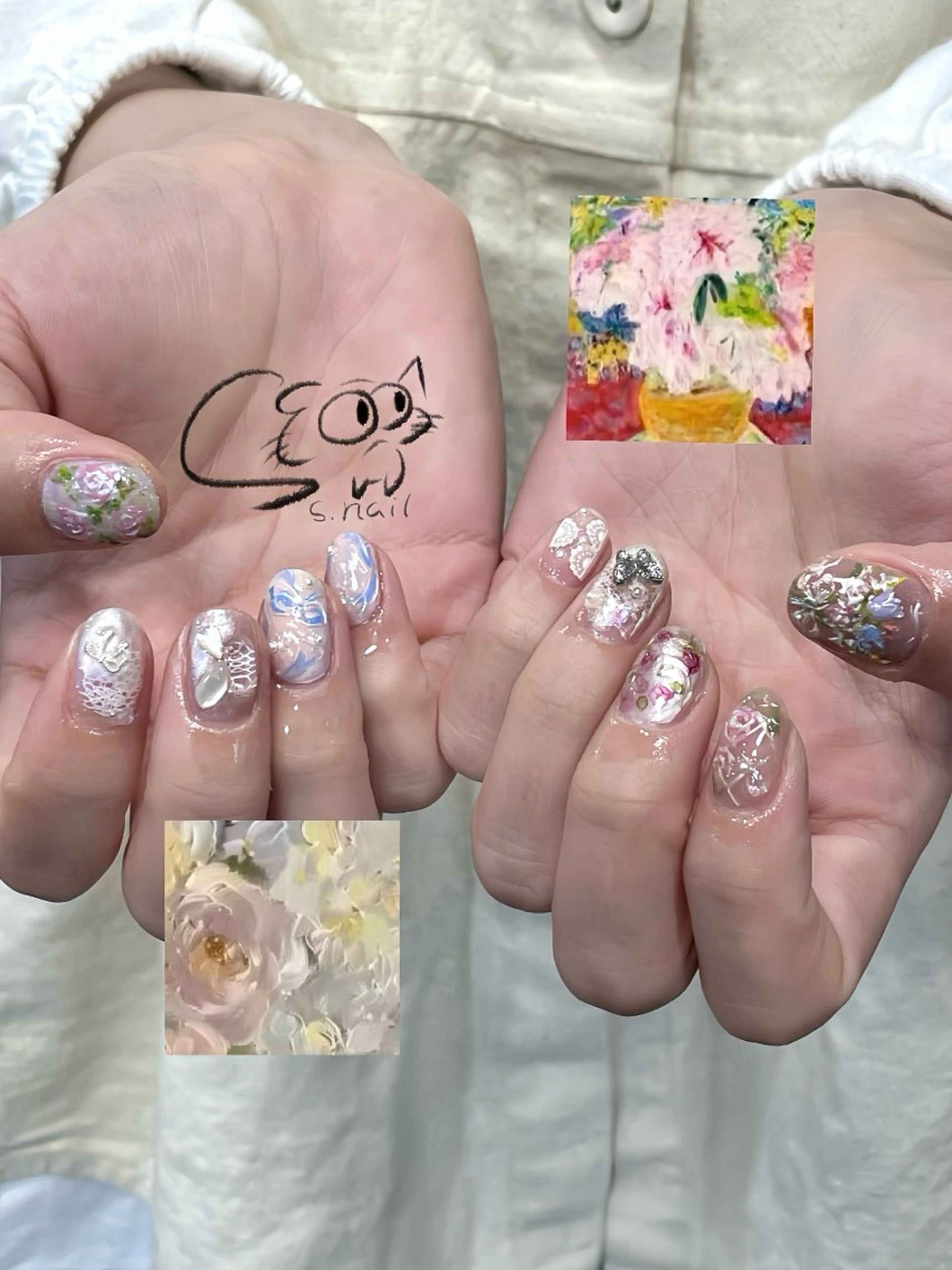 ネイル アートネイル チークネイル フレンチネイル グラデーション マグネットネイル S.nail _のネイルデザイン
