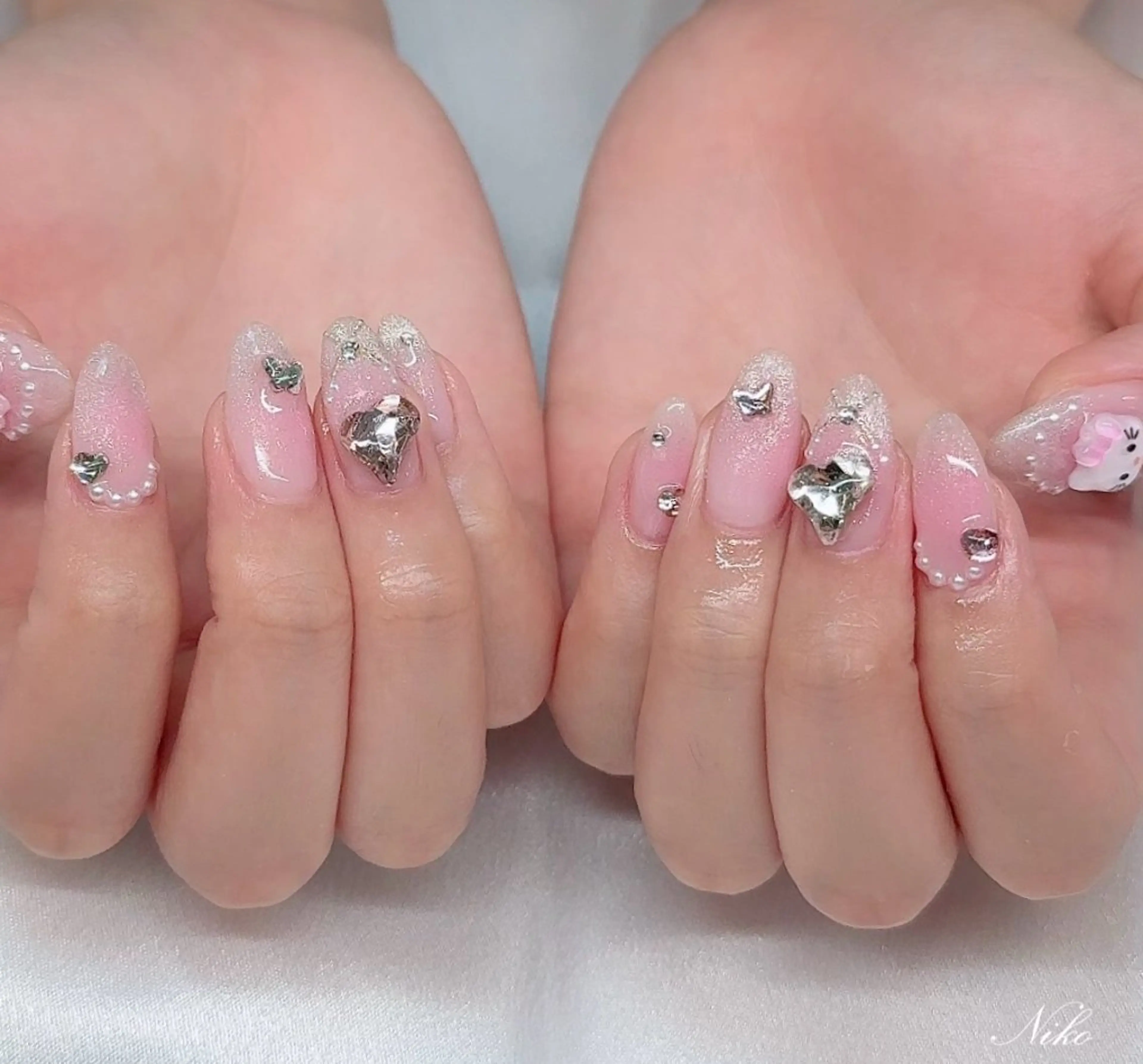 ネイル チークネイル 長さ出し フットネイル フレンチネイル ジェルネイル Niko nailサロンのネイルデザイン