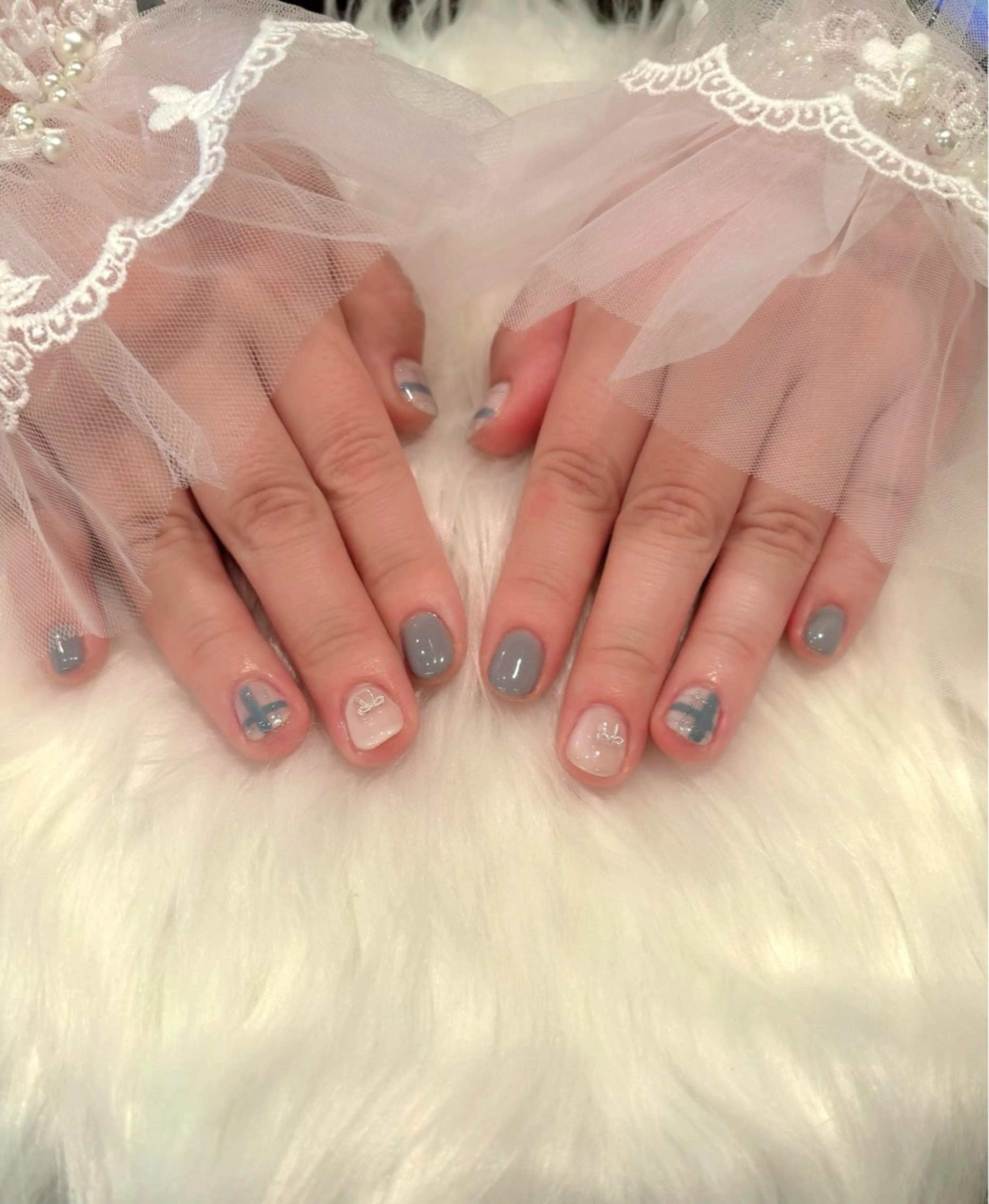 ネイル 持ち込み リボン ハンドネイル nail untitled🌷のネイルデザイン