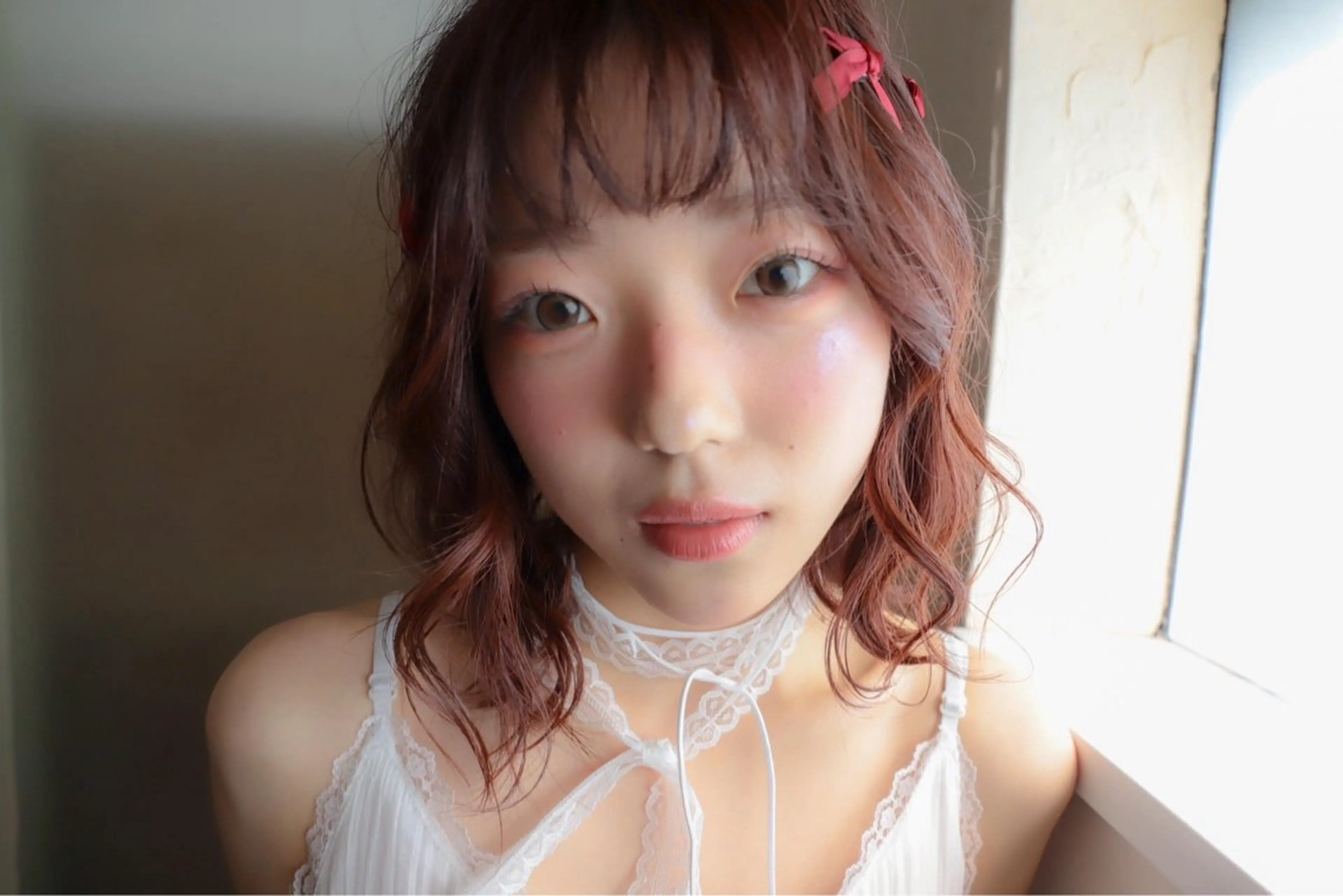 ミディアム I-FLAT 暮石悠菜のヘアスタイル