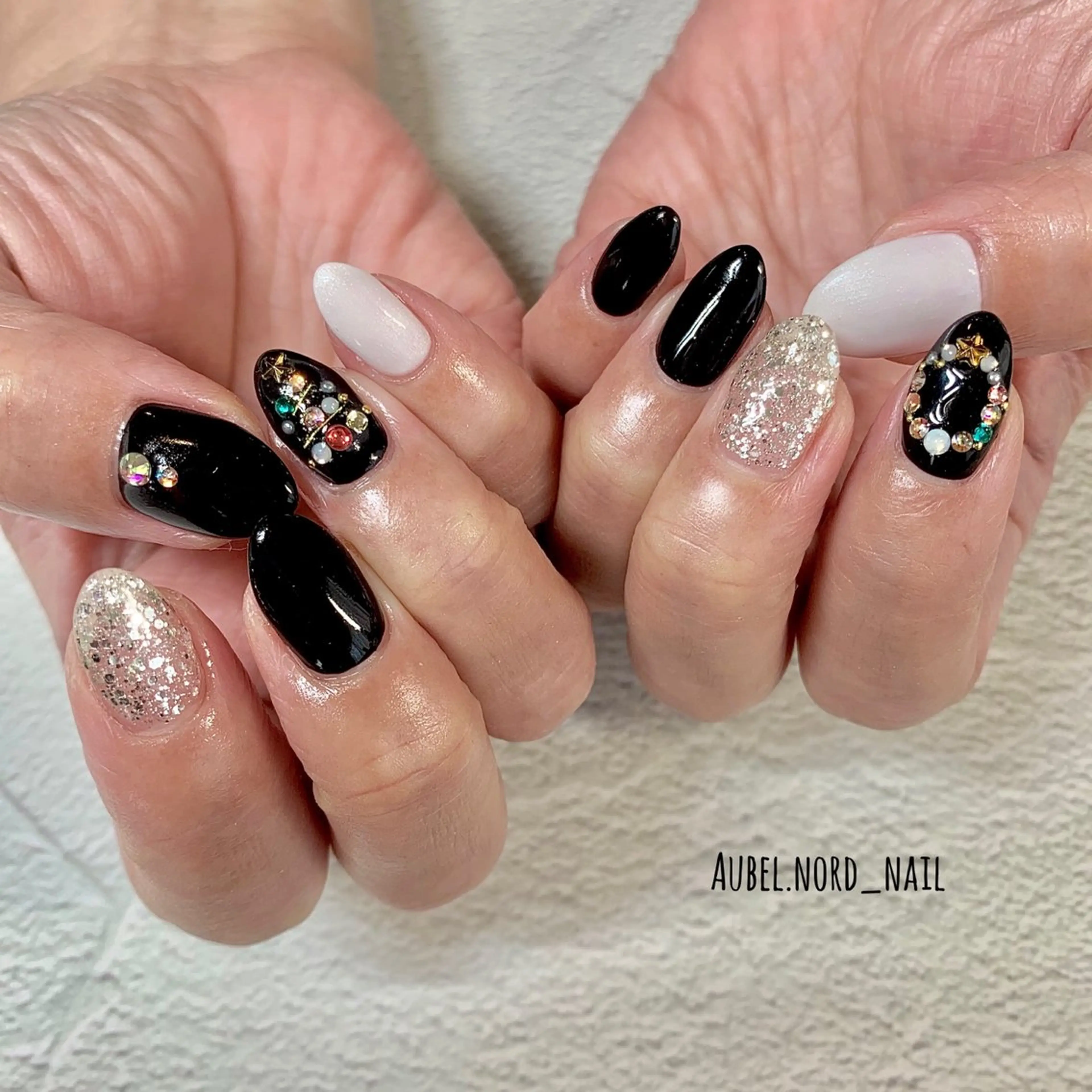 ネイル 冬ネイル クリスマス Aubel.nord オーベルノールのネイルデザイン