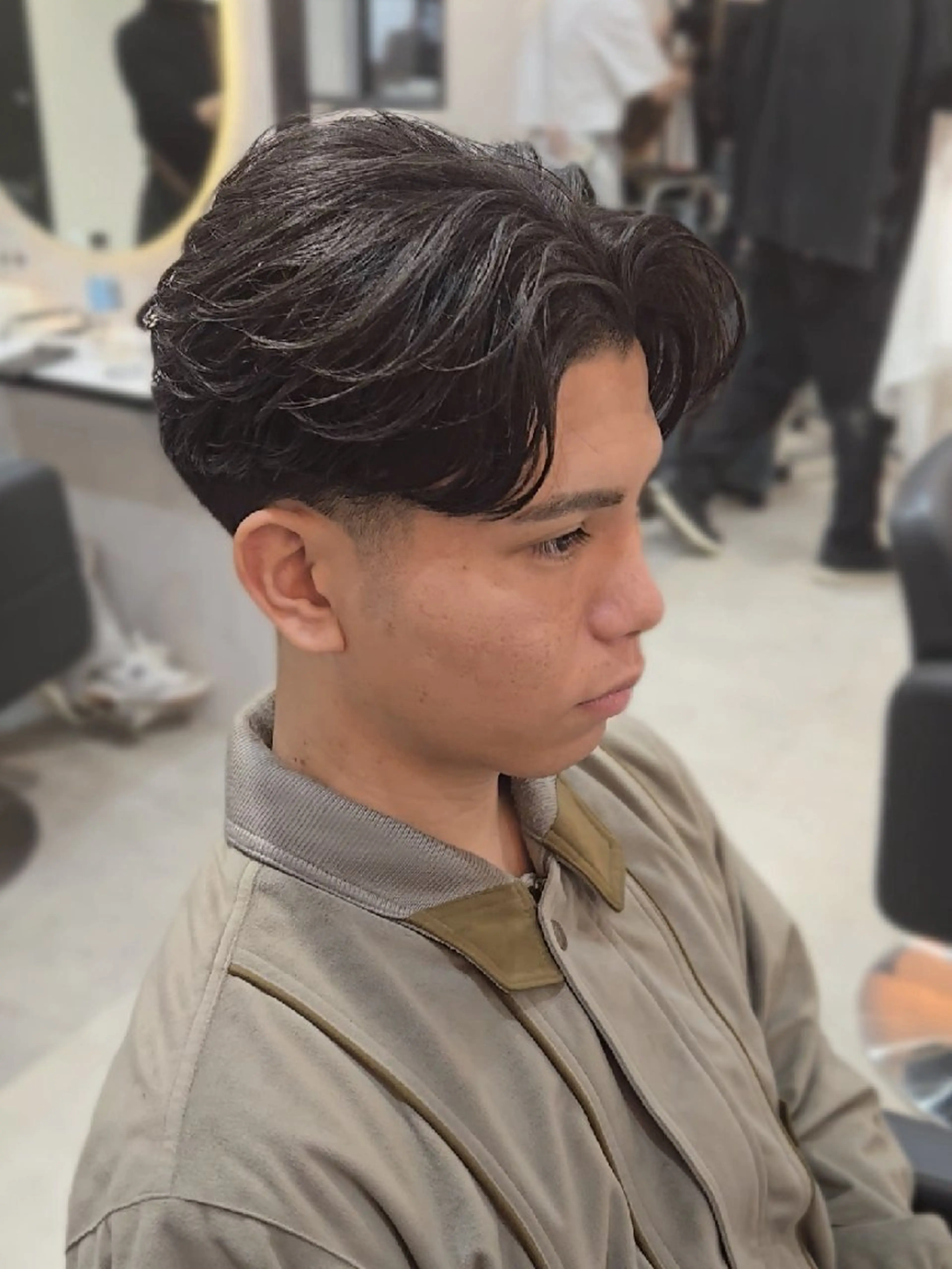 メンズ ミディアム パーマ ミディアムパーマ フェードカット フェザーパーマ メンズパーマ 刈り上げ カット パーマ ヘアセット LEN名古屋/パーマ 海外ヘア/メンズ特化のヘアスタイル