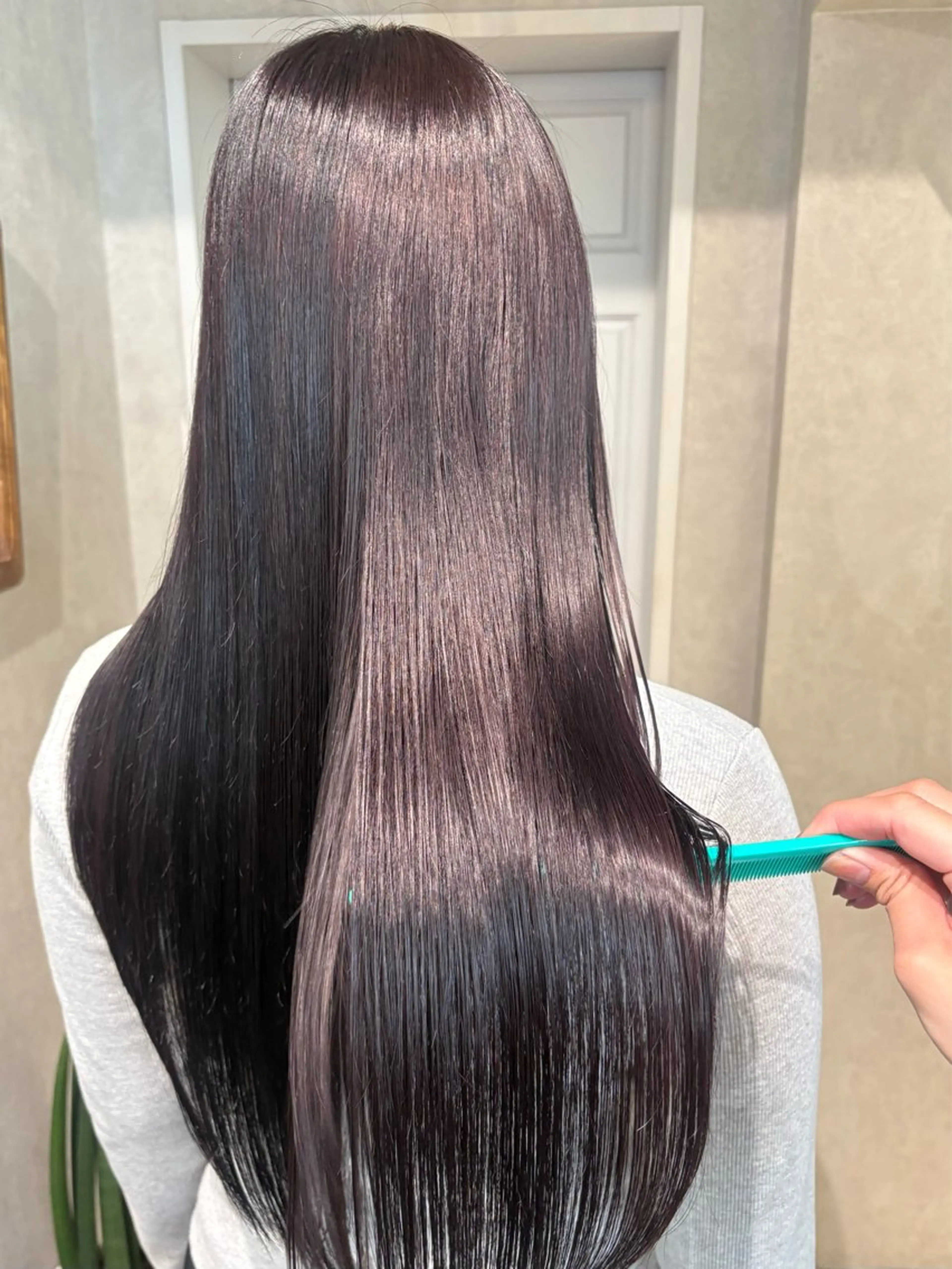 ロング カラー ラベンダーカラー ヘアカラー トリートメント レイヤー/艶カラー/ KIHO🥥︎のヘアスタイル