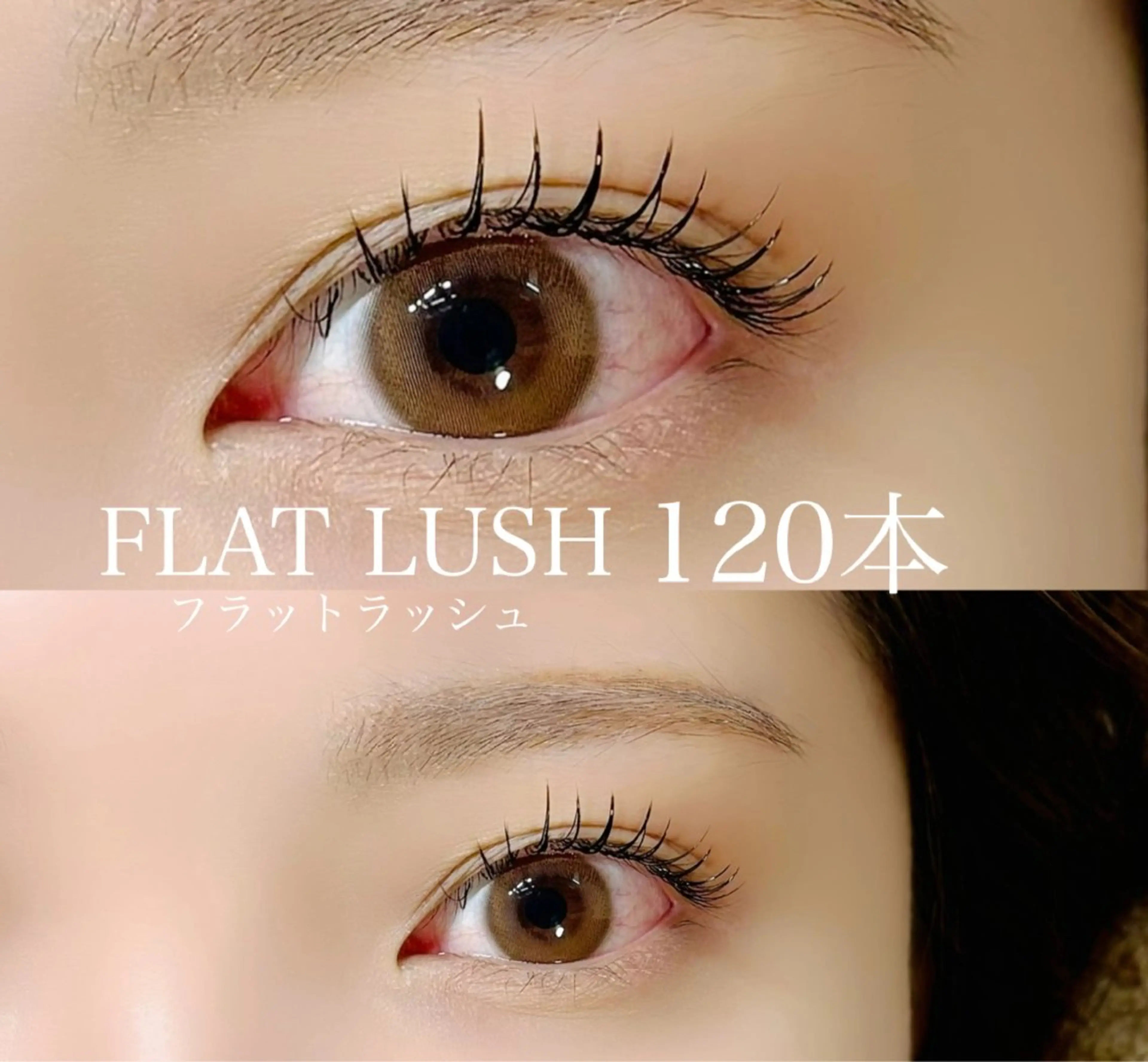 フラットラッシュ120本【施術前後のお写真撮影にご協力をお願いいたします】の写真