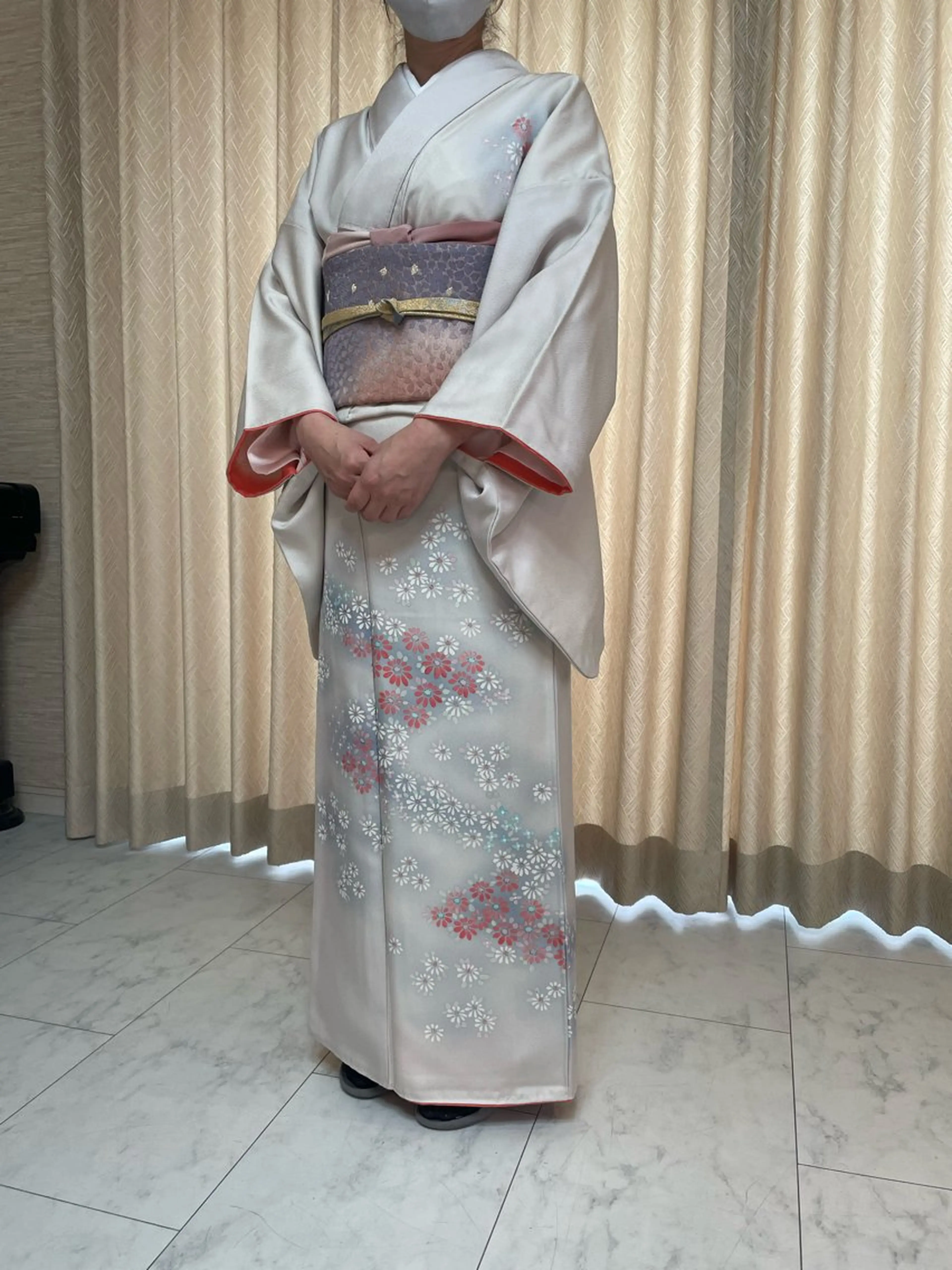 持ち込み訪問着着物の着付け、七五三のママ着付けの写真