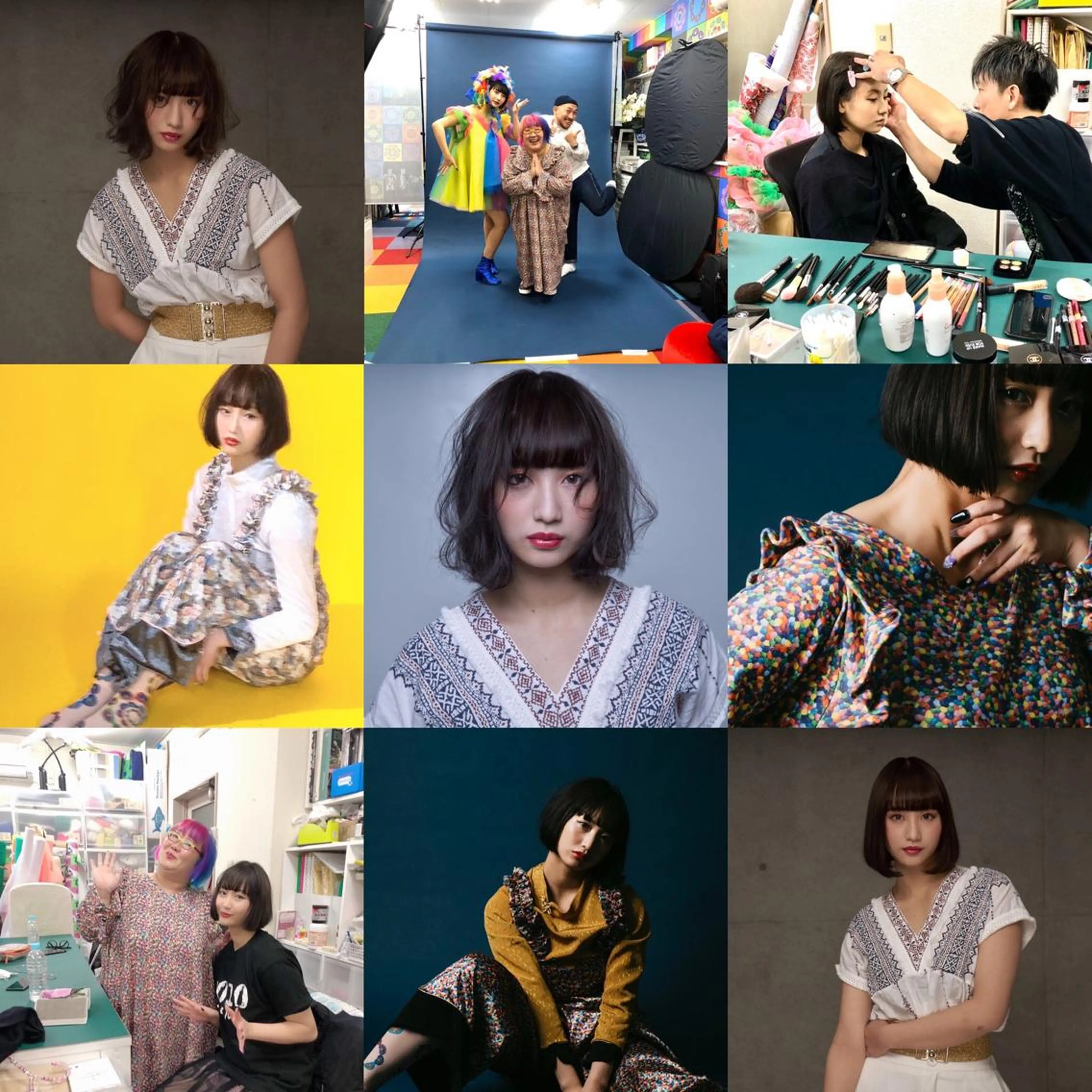 ミディアム カラー パーマ ヘアアレンジ CoCooN satoshiのヘアスタイル