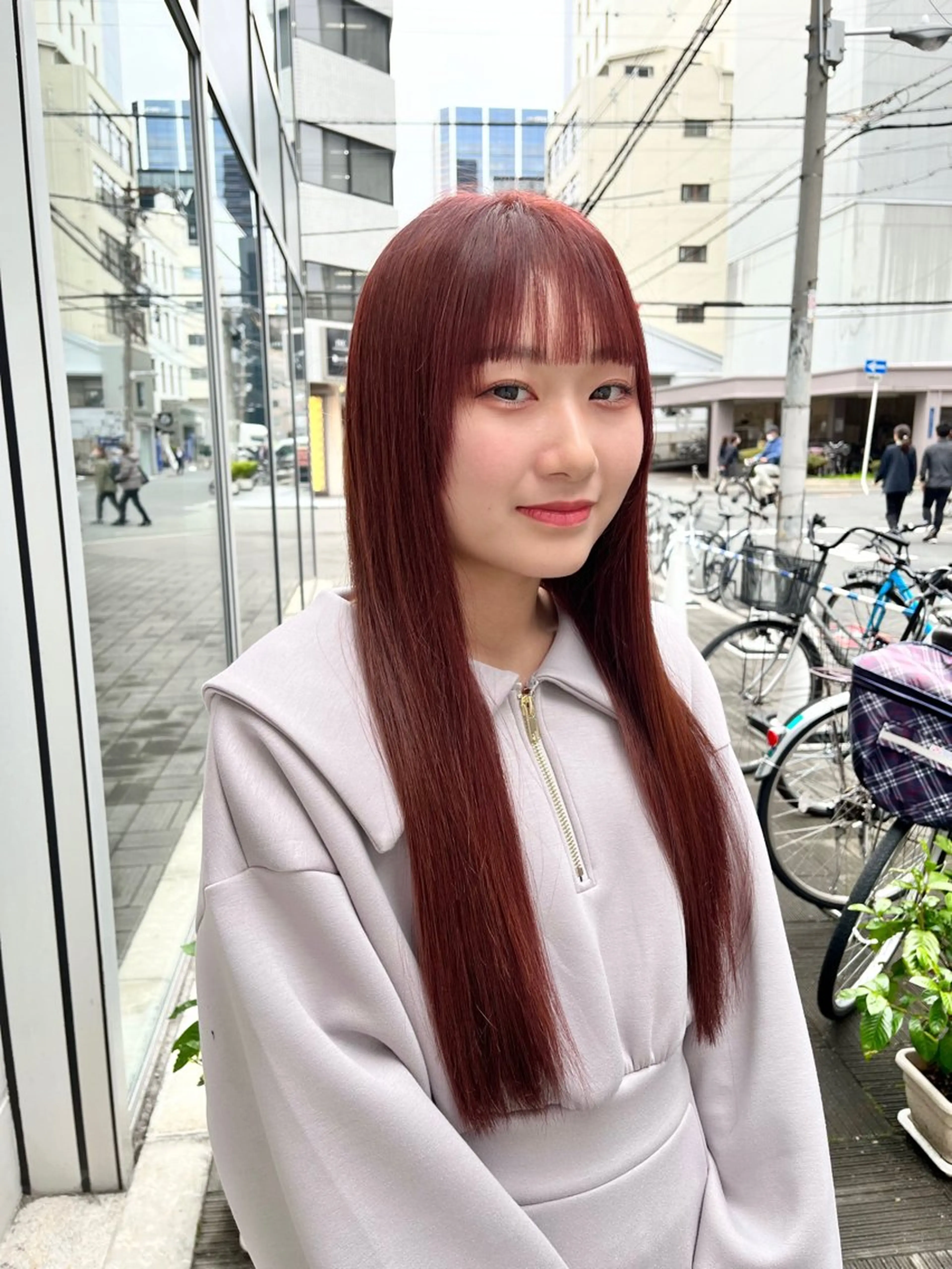 ロング カラー ブリーチ ブラウンカラー ダブルカラー ブリーチなしカラー ピンクカラー ヘアカラー ショート/パーマ/ カラー/FUKOのヘアスタイル