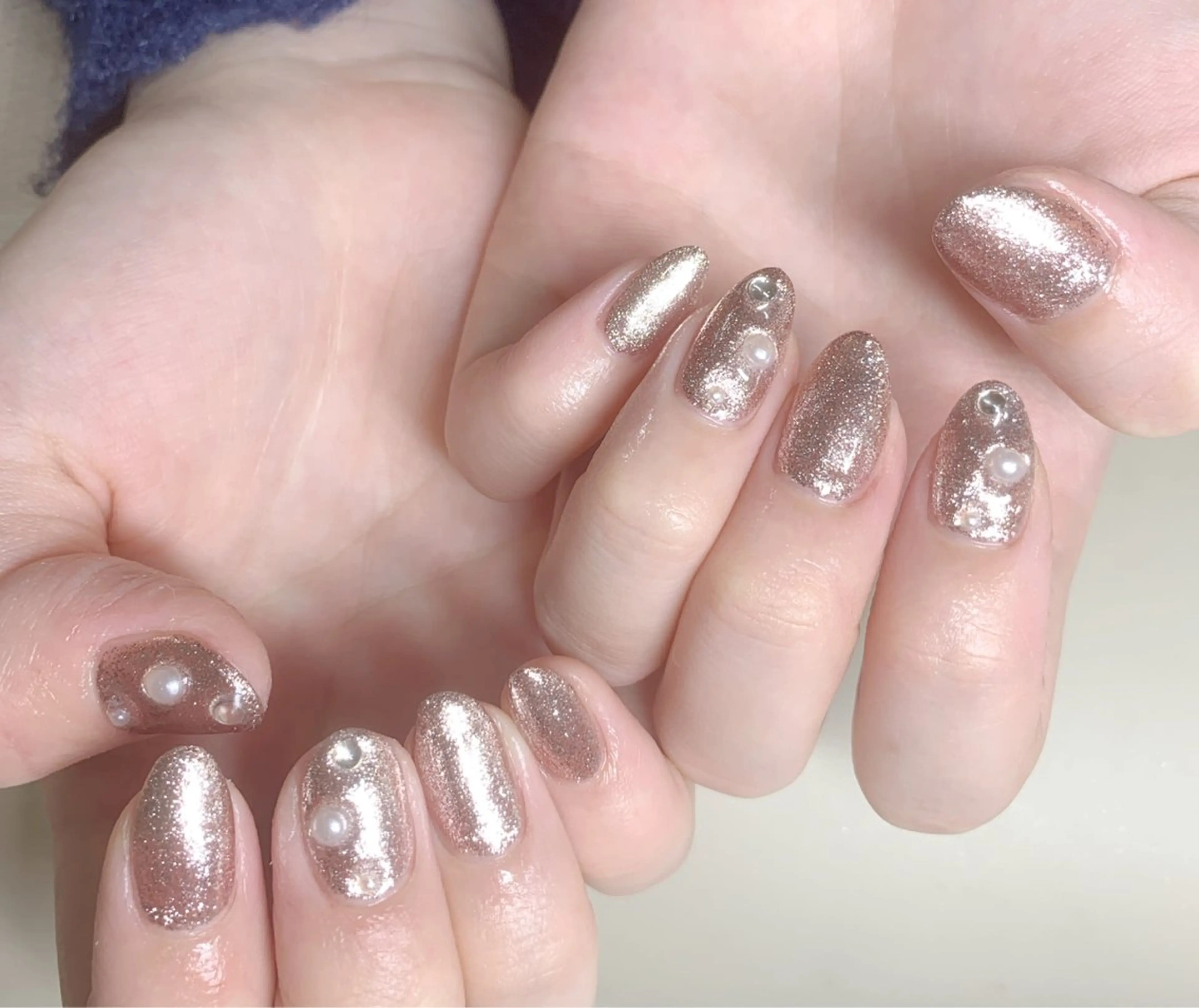 ネイル キラキラネイル ラメ(グリッター) ワンカラーネイル ハンドネイル AI NAのネイルデザイン