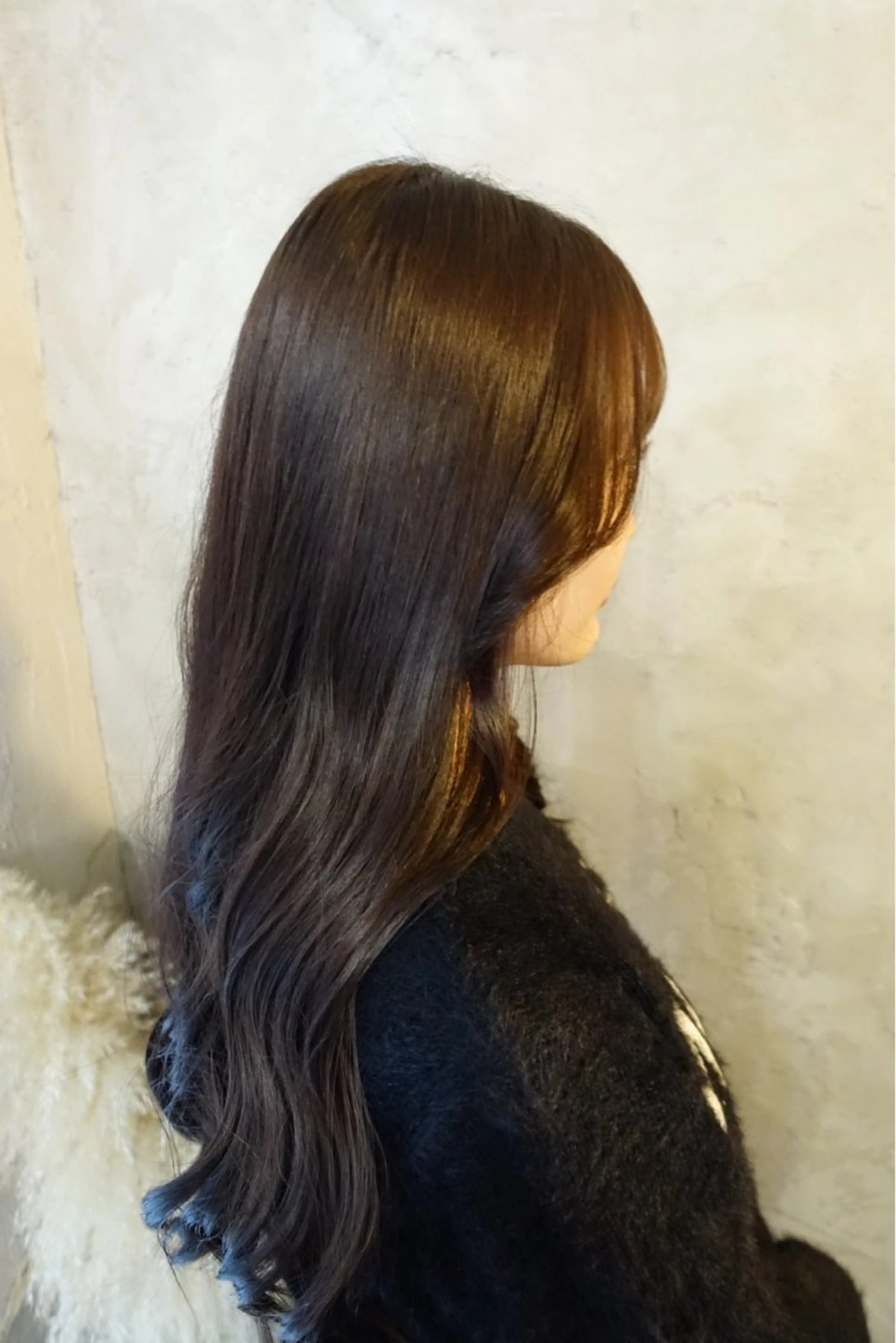 ロング 顔周りカット ヘアカラー トリートメント 梅澤 舞のマツエク・マツパデザイン