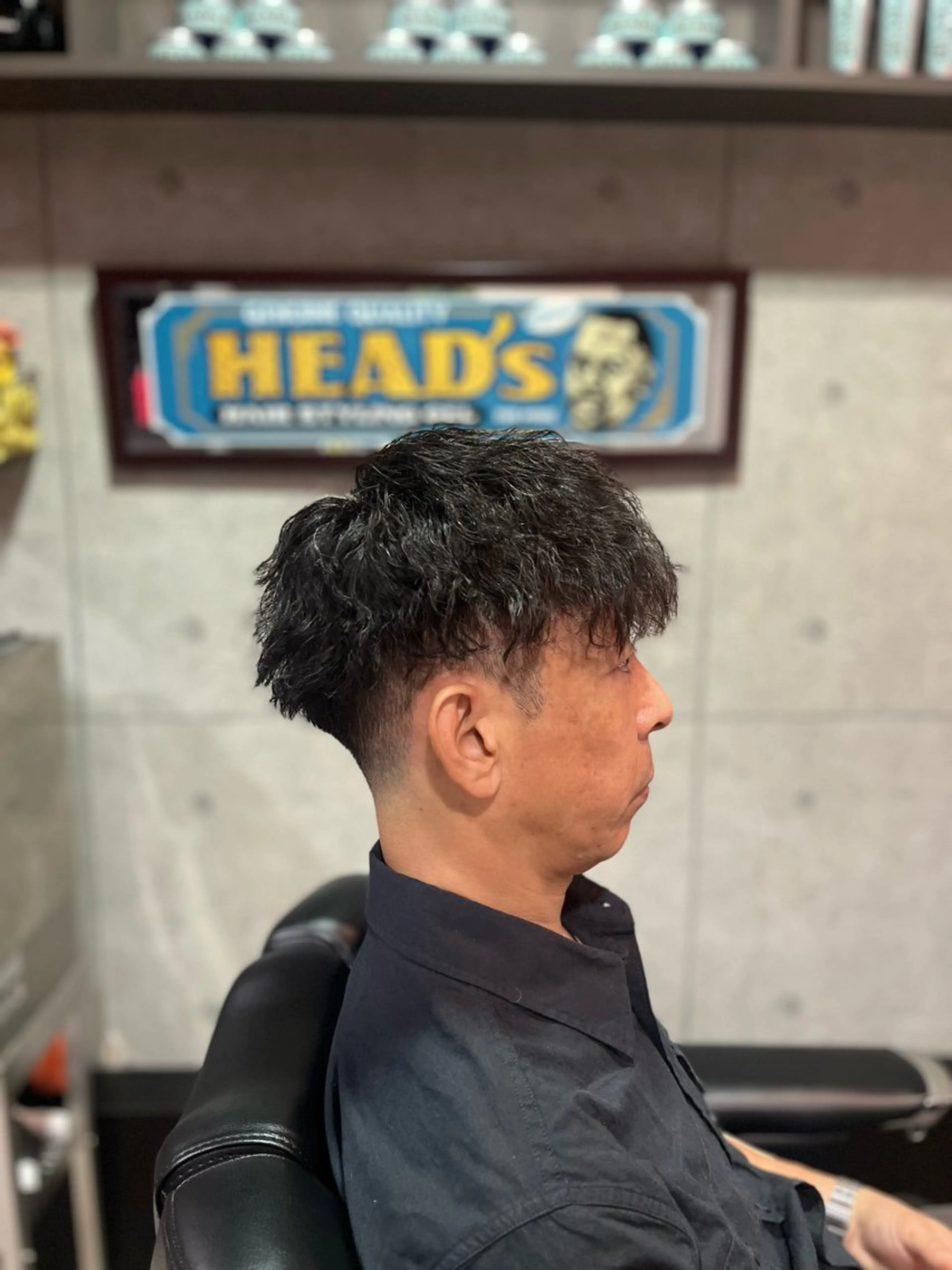 ショート パーマ メンズ カット パーマ 💈きかわ あさひ💈のヘアスタイル