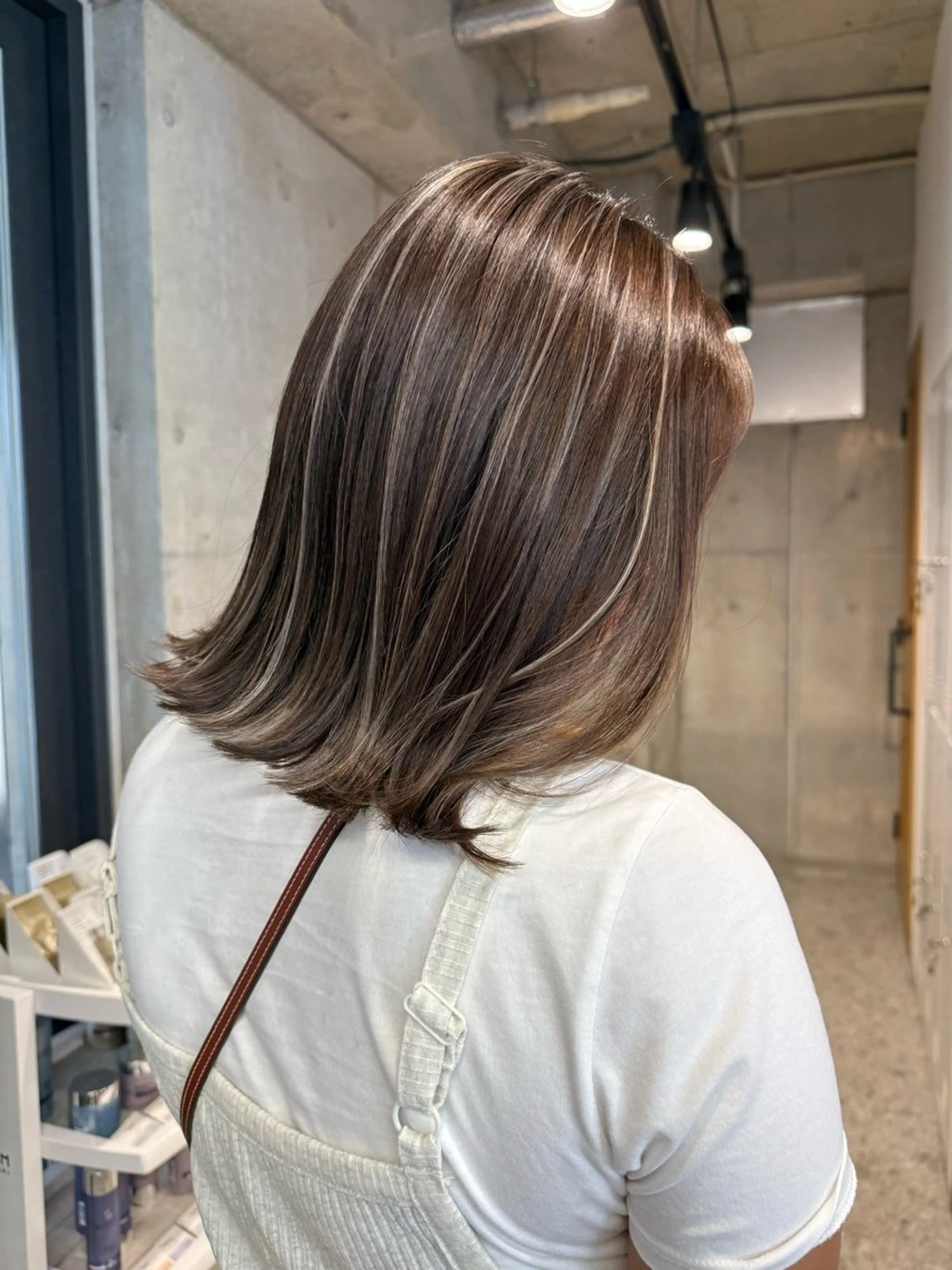 ミディアム ハイライト カット ヘアカラー 🌼透明感カラー ✳︎eri🌼のヘアスタイル