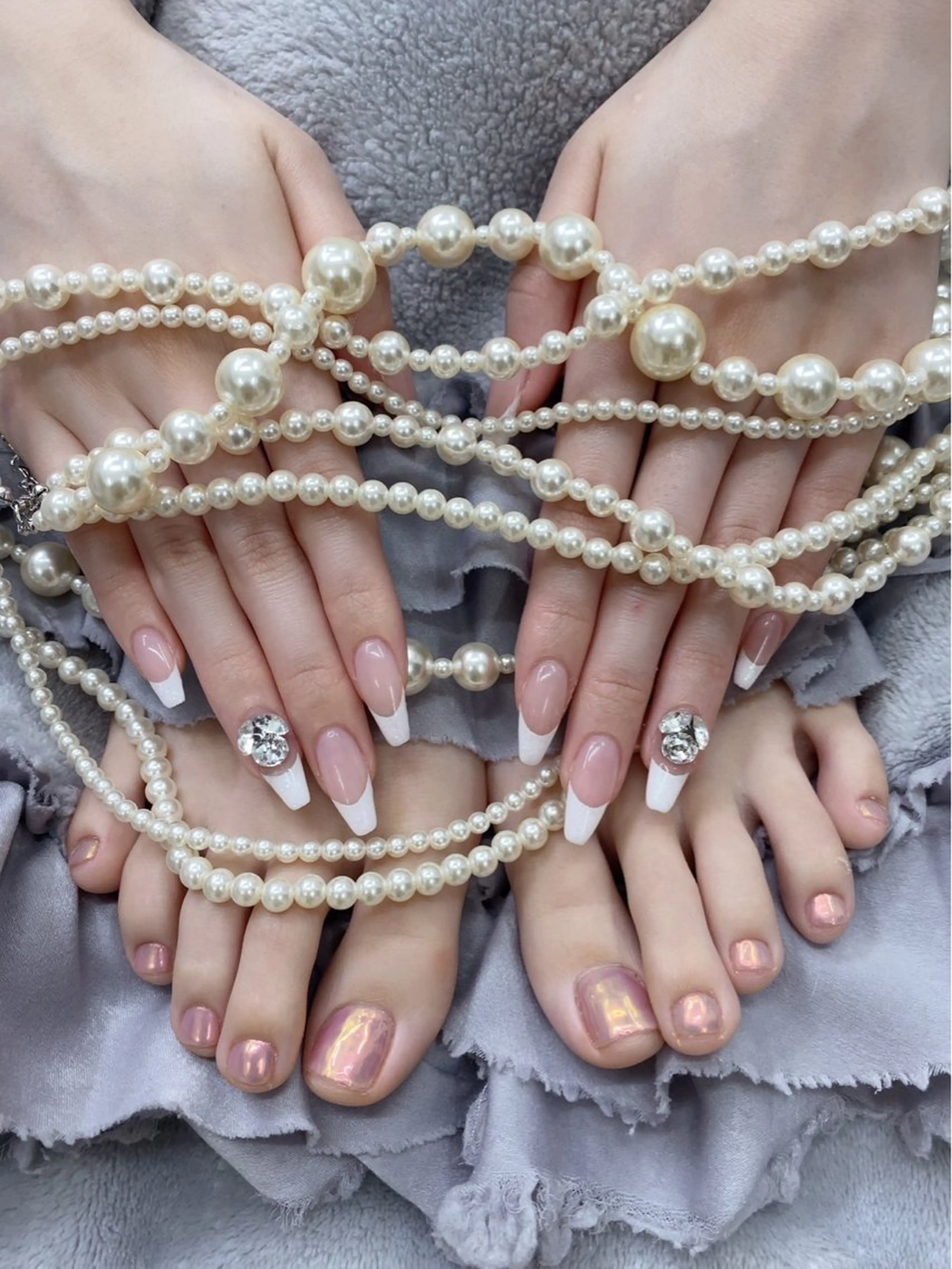 【オフあり】ジェル💅🏻ハンド&フット ワンカラーコース¥9800[+他店様オフ¥2500ハードジェルオフ¥5000]の写真