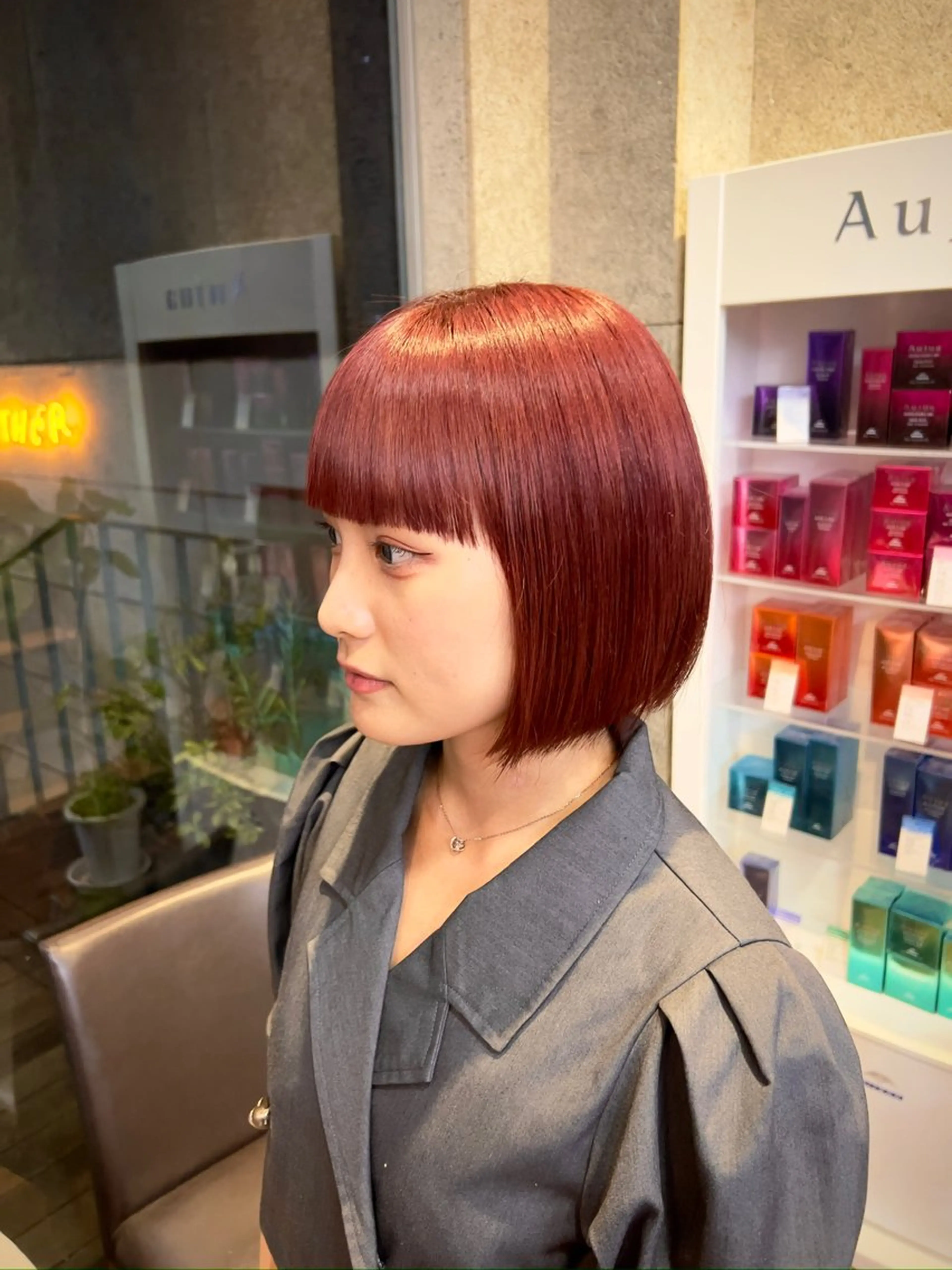 ショート カット ヘアカラー トリートメント ヘッドスパ 透明感/血色カラー/ 似合せレイヤー/ゆいのヘアスタイル