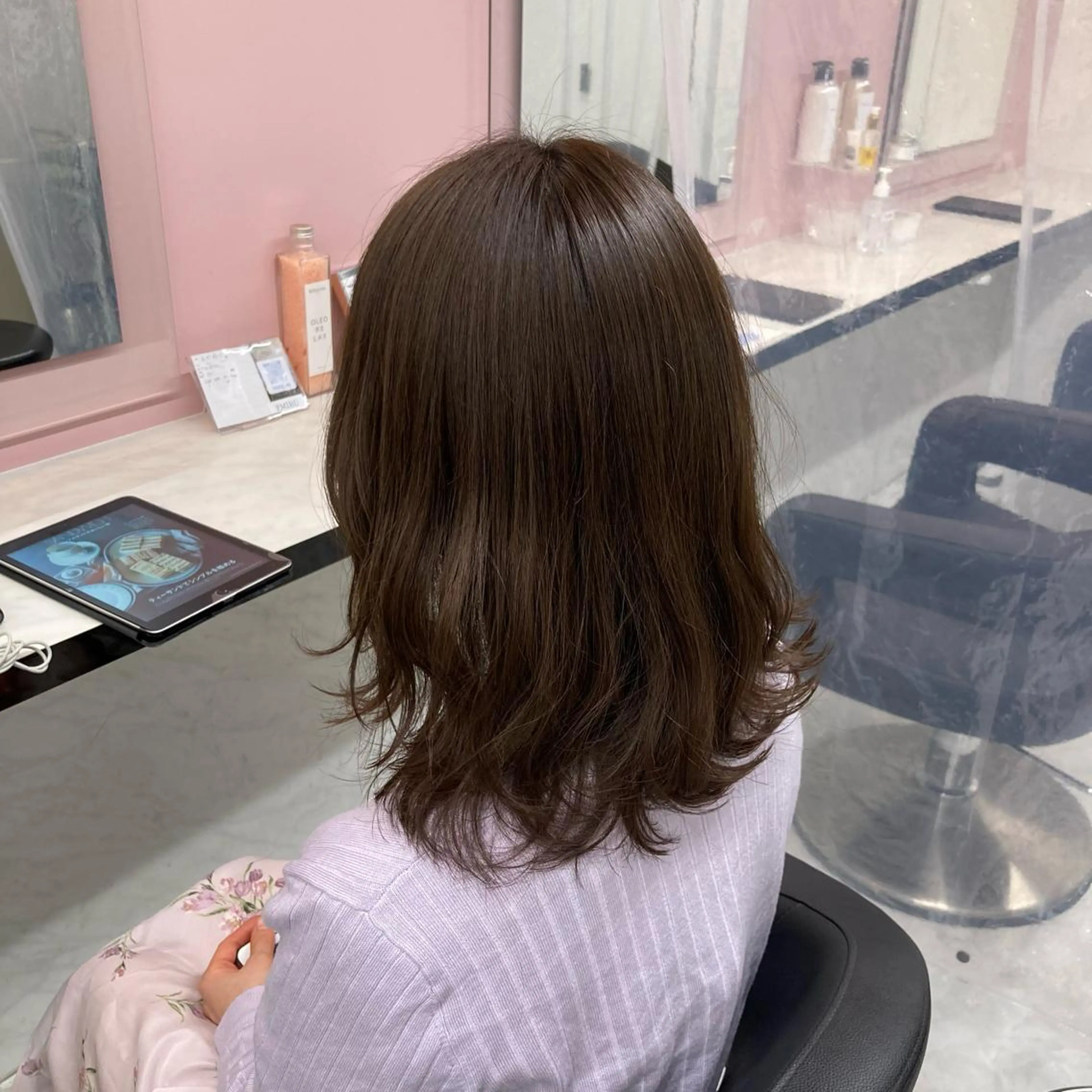 ミディアム カラー 似合わせカット 【髪質改善のプロ】 上野/EMILのヘアスタイル