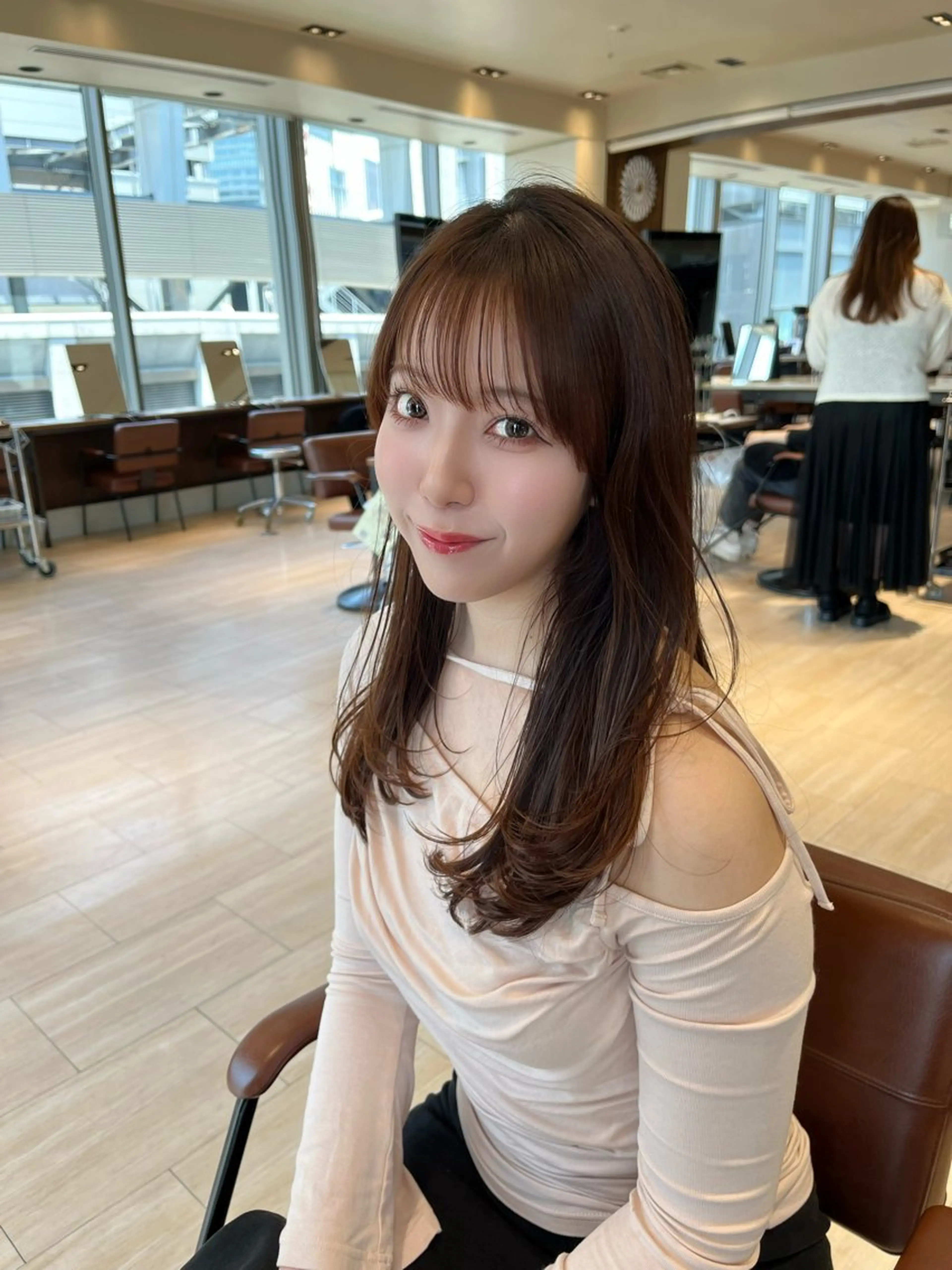 ロング カット ヘアカラー トリートメント レイヤーカット顔周り /アレンジ伊藤彪真のヘアスタイル