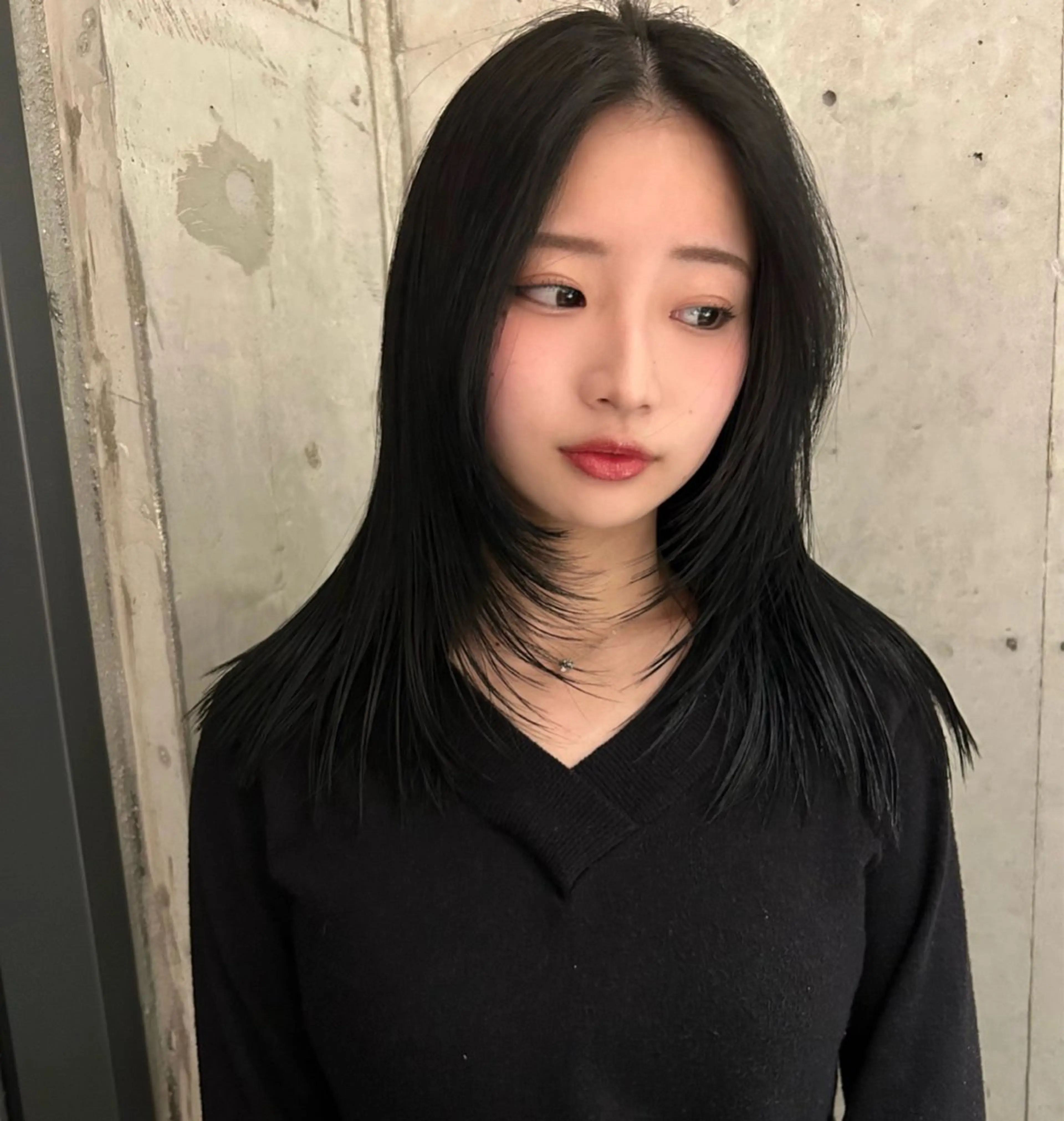 セミロング 中村 果乃のヘアスタイル