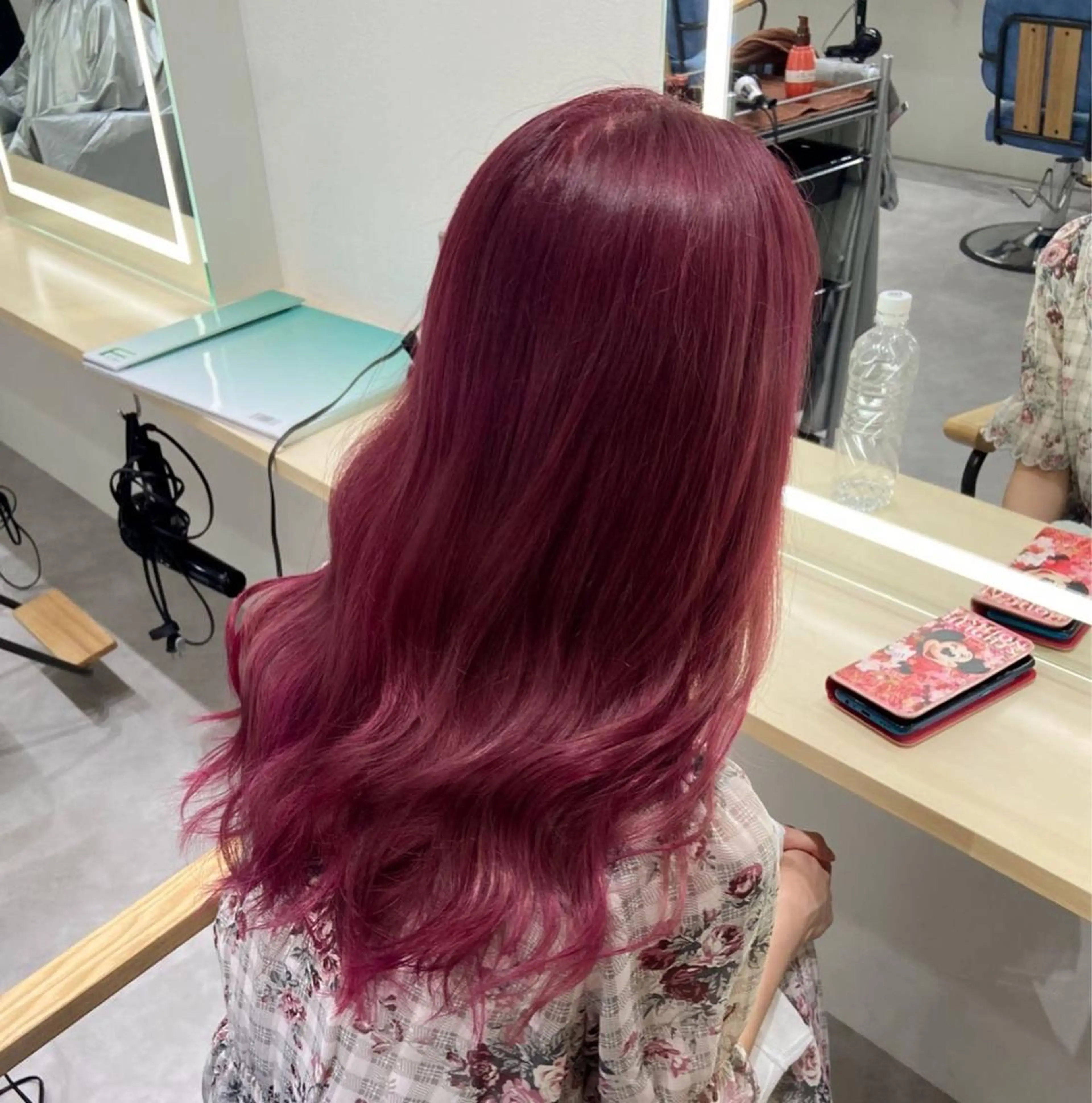 ロング カラー ピンクカラー パープルカラー 吉田 幸斗のヘアスタイル