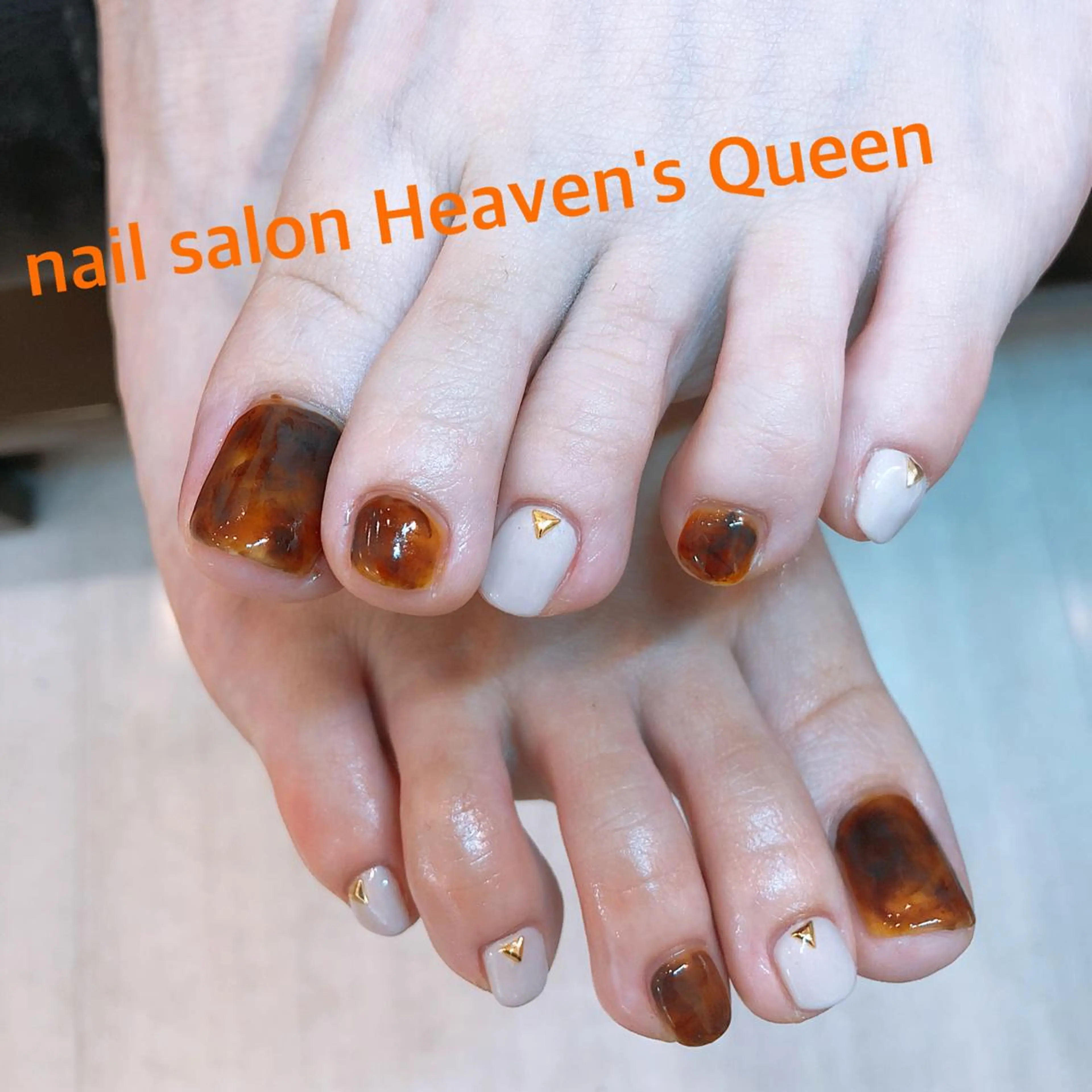 ネイル べっ甲ネイル フットネイル 稲垣 みほのネイルデザイン