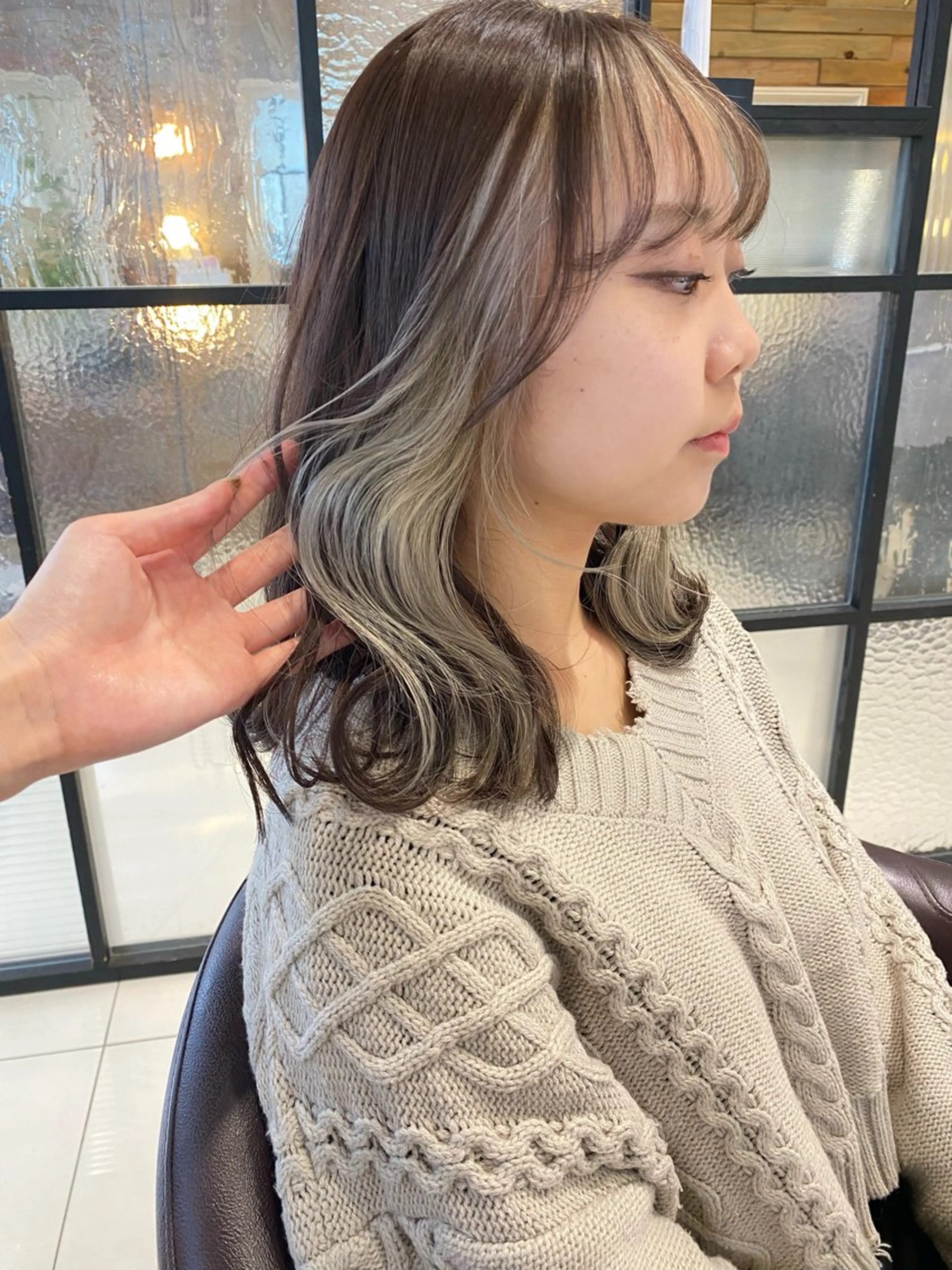 ミディアム カラー riho/ブリーチ/ デザインカラー/辻堂のヘアスタイル