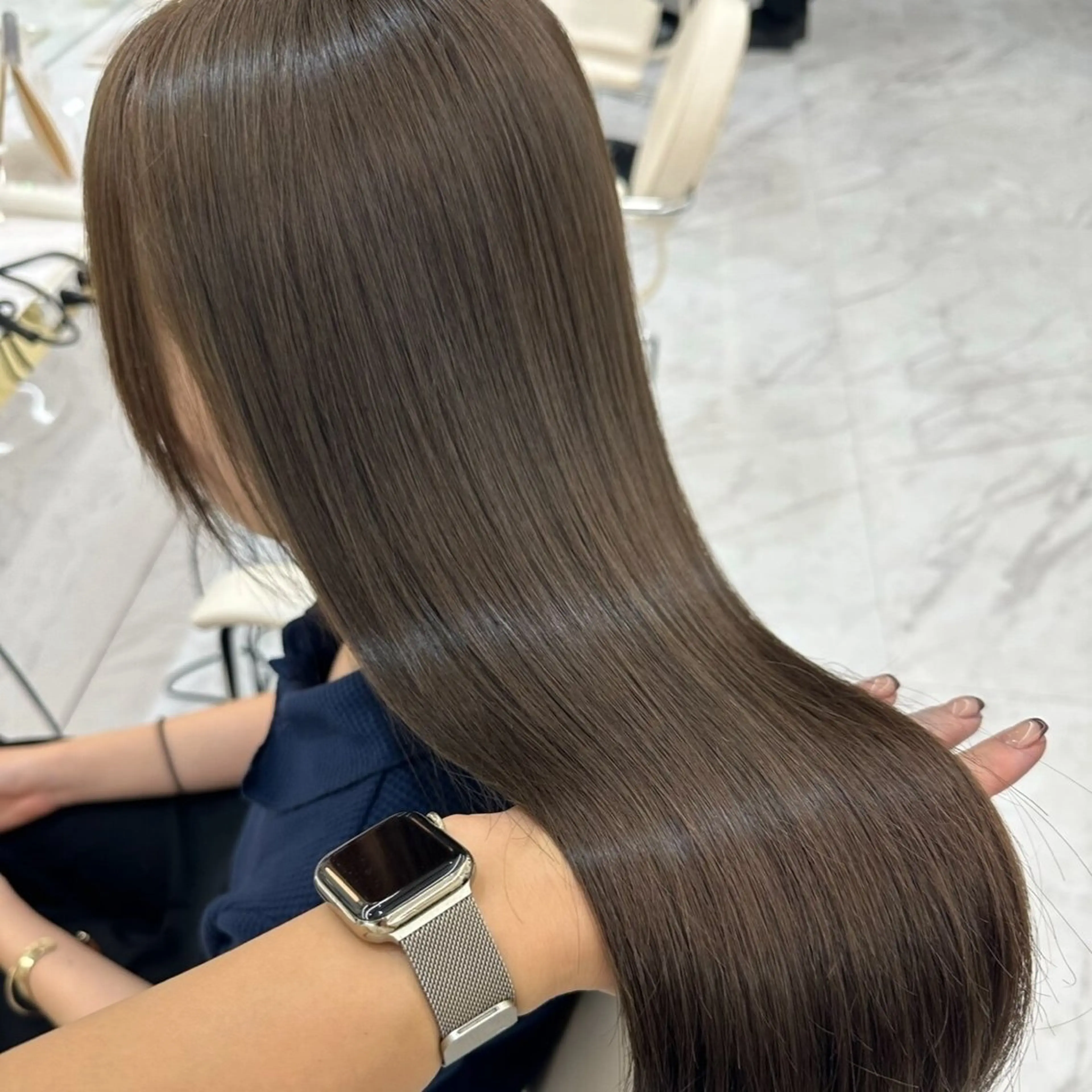 ロング カラー ブラウンカラー 透明感カラー グレージュ オリーブカラー ピンクカラー カット ヘアカラー CHAINON CENTREのヘアスタイル