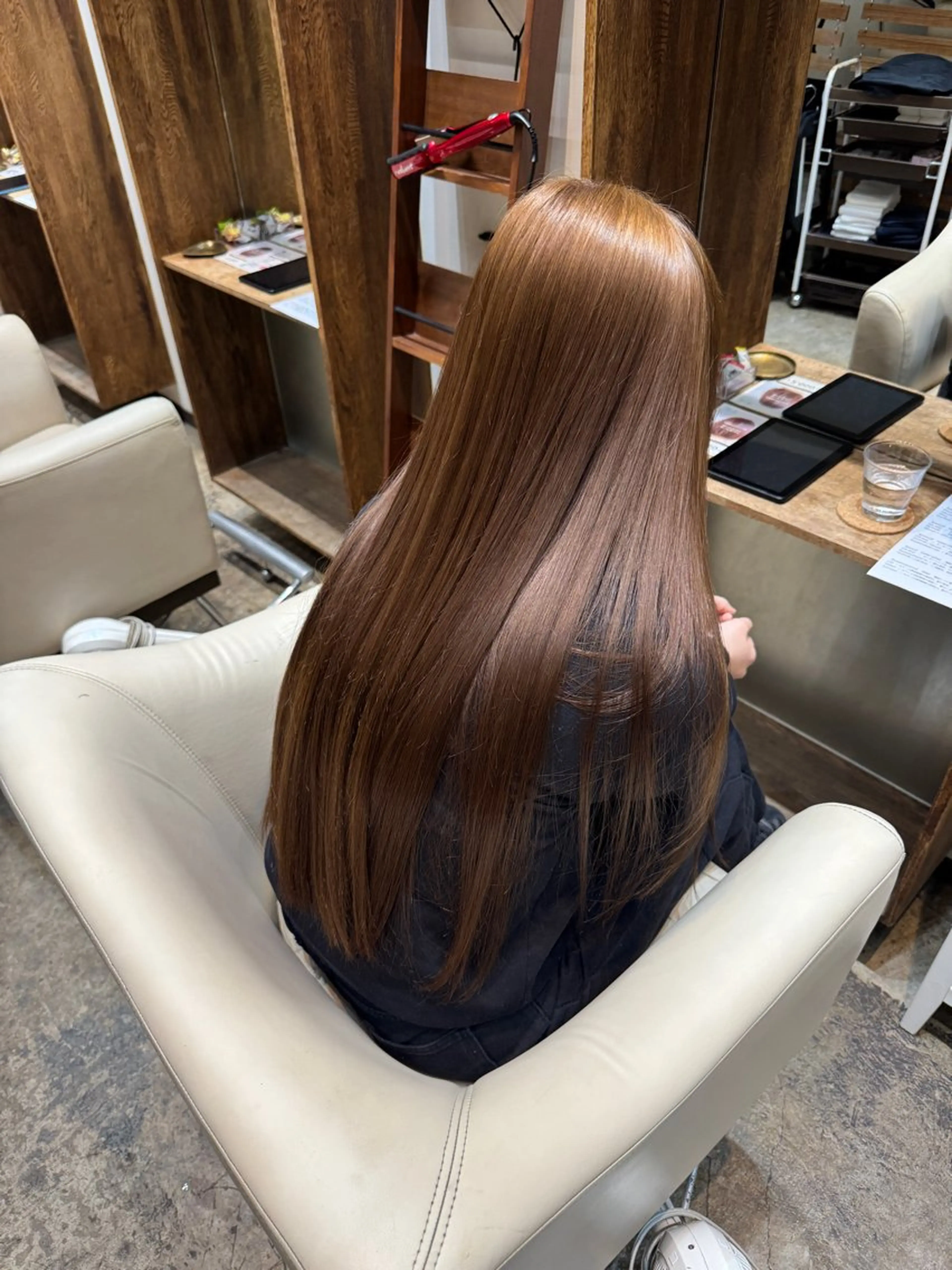 ロング カラー ベージュカラー ブリーチ ダブルカラー ミルクティーベージュ ブリーチなしカラー ブリーチ無しダブル カラー特化/🫧中村のヘアスタイル