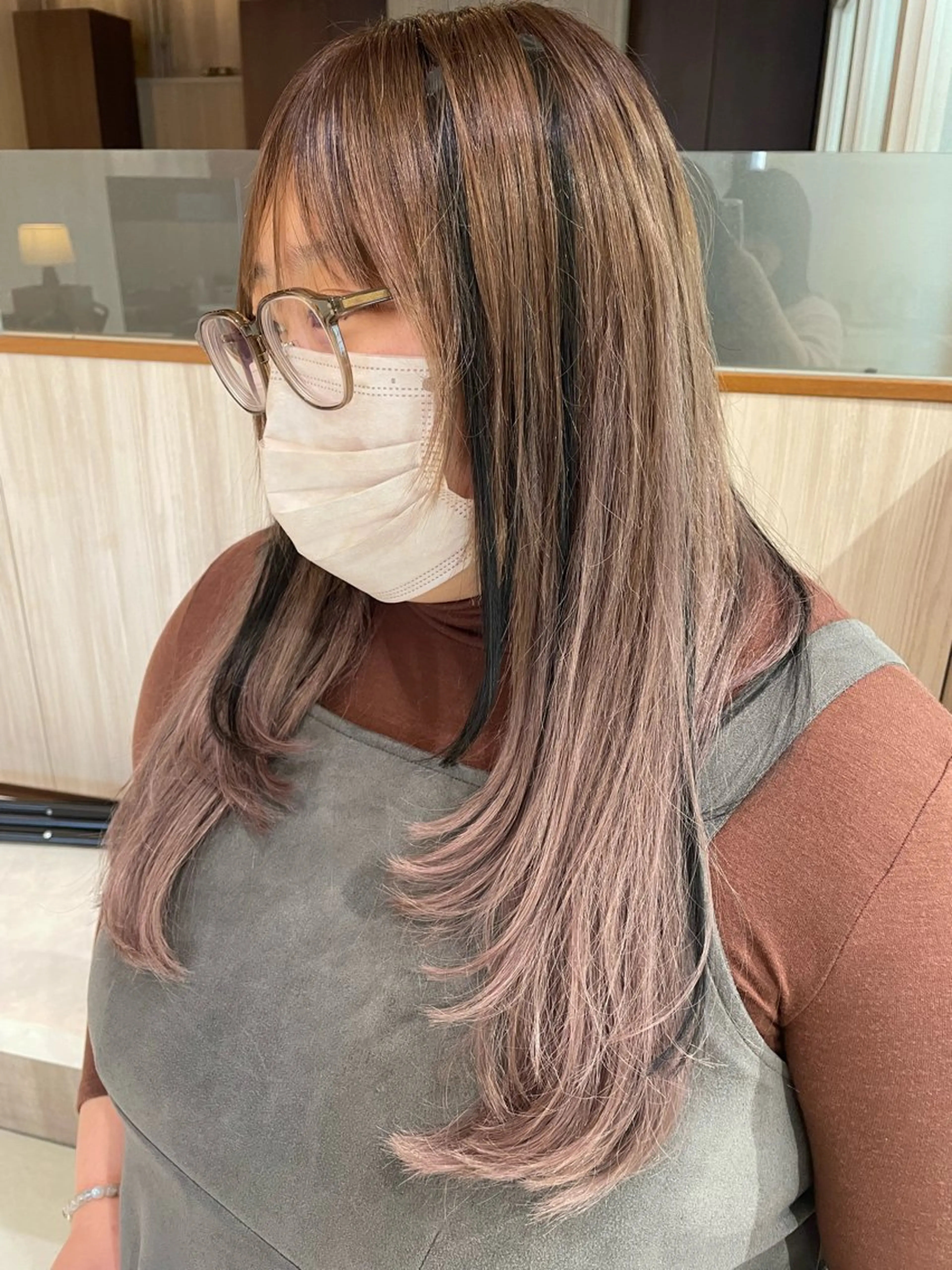 ロング 松村紗奈/カット パーマ/モデル募集中のヘアスタイル