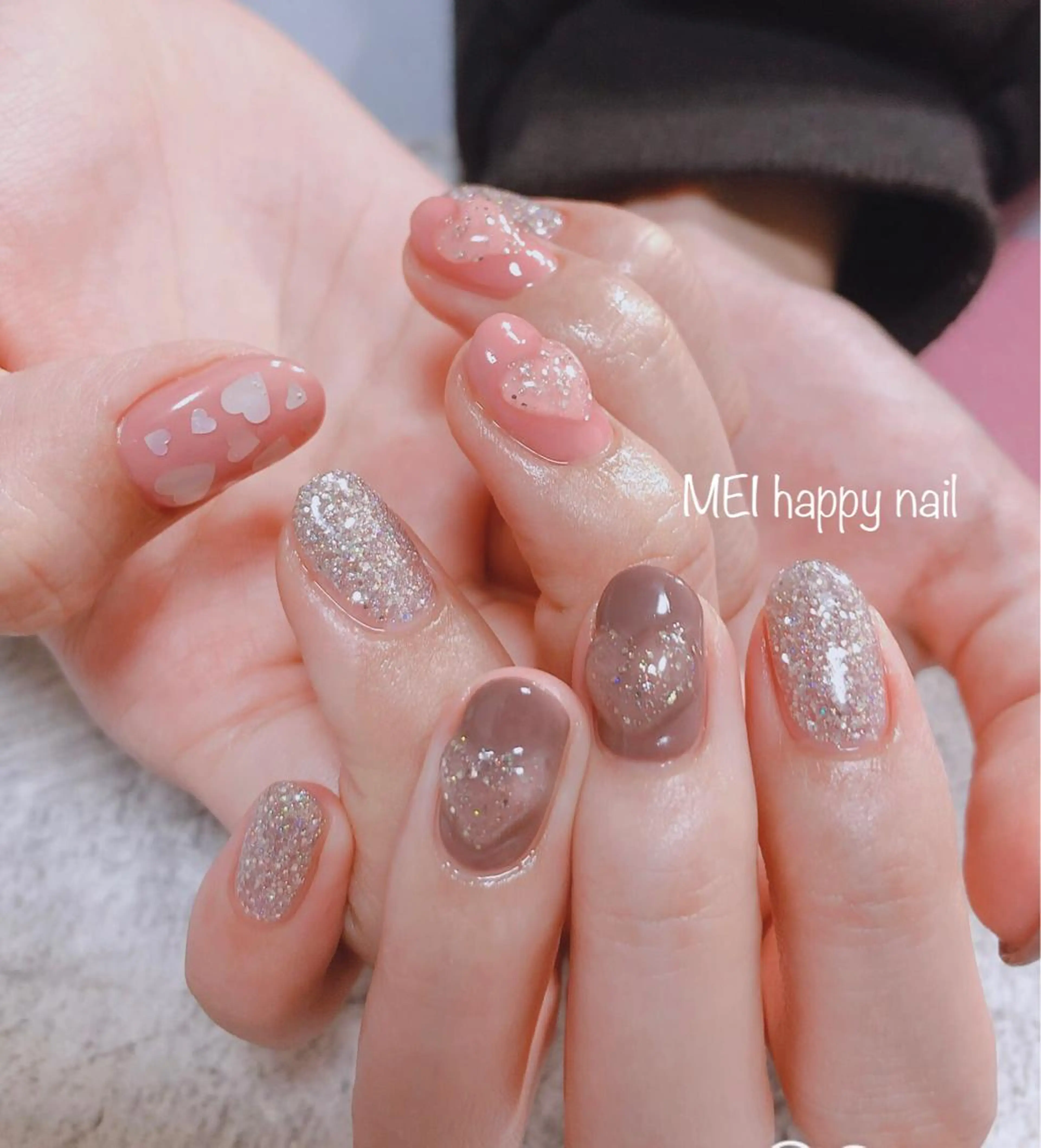 ネイル ハンドネイル 北浦和 自爪育成ケアのネイルデザイン