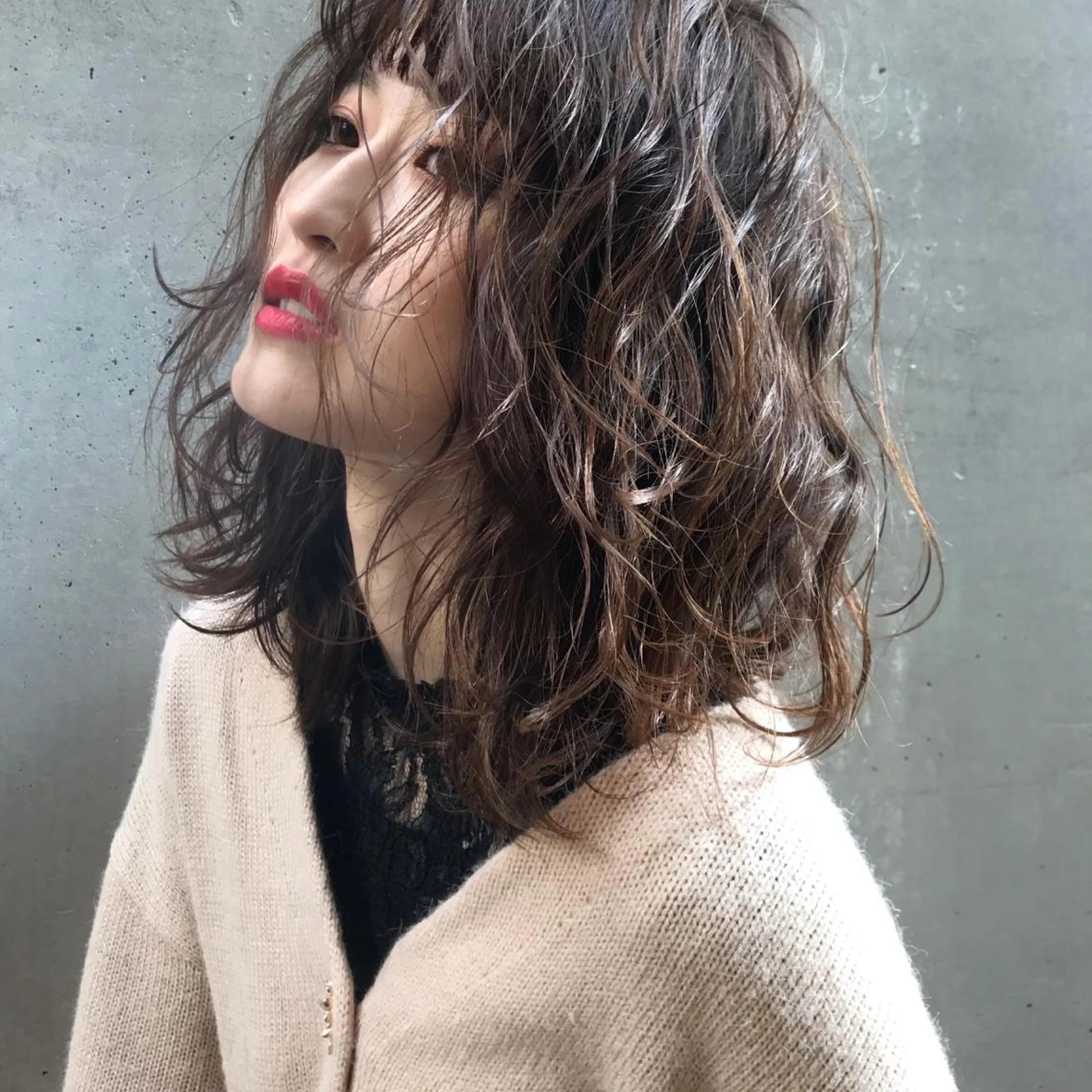 ミディアム カラー カット ヘアカラー トリートメント 酸性ストレート/ブリ ーチなし/中村 匠のヘアスタイル