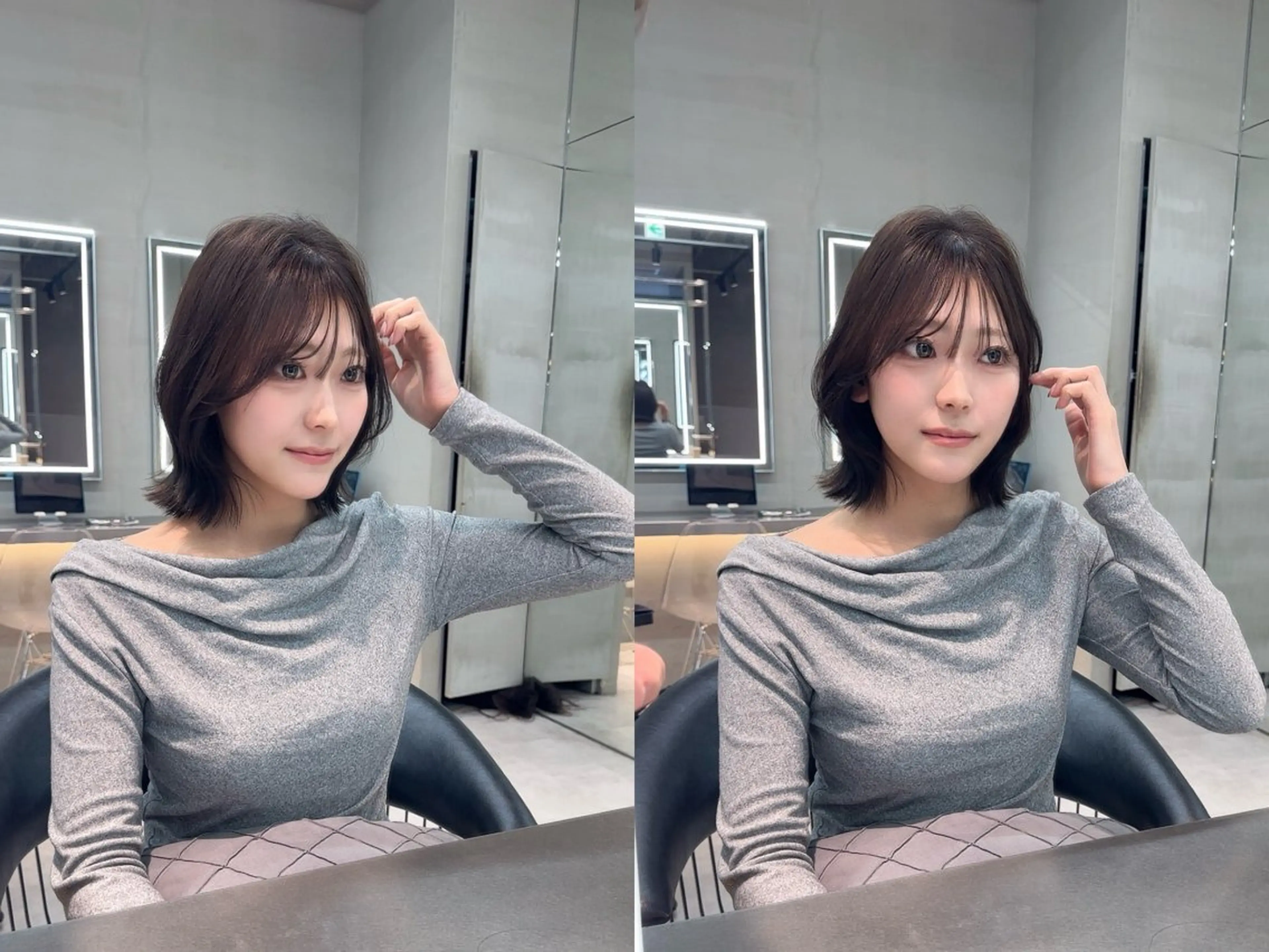 ミディアム カラー カット ヘアカラー トリートメント ✨髪質改善特化✨副 店長椎葉信乃介のヘアスタイル